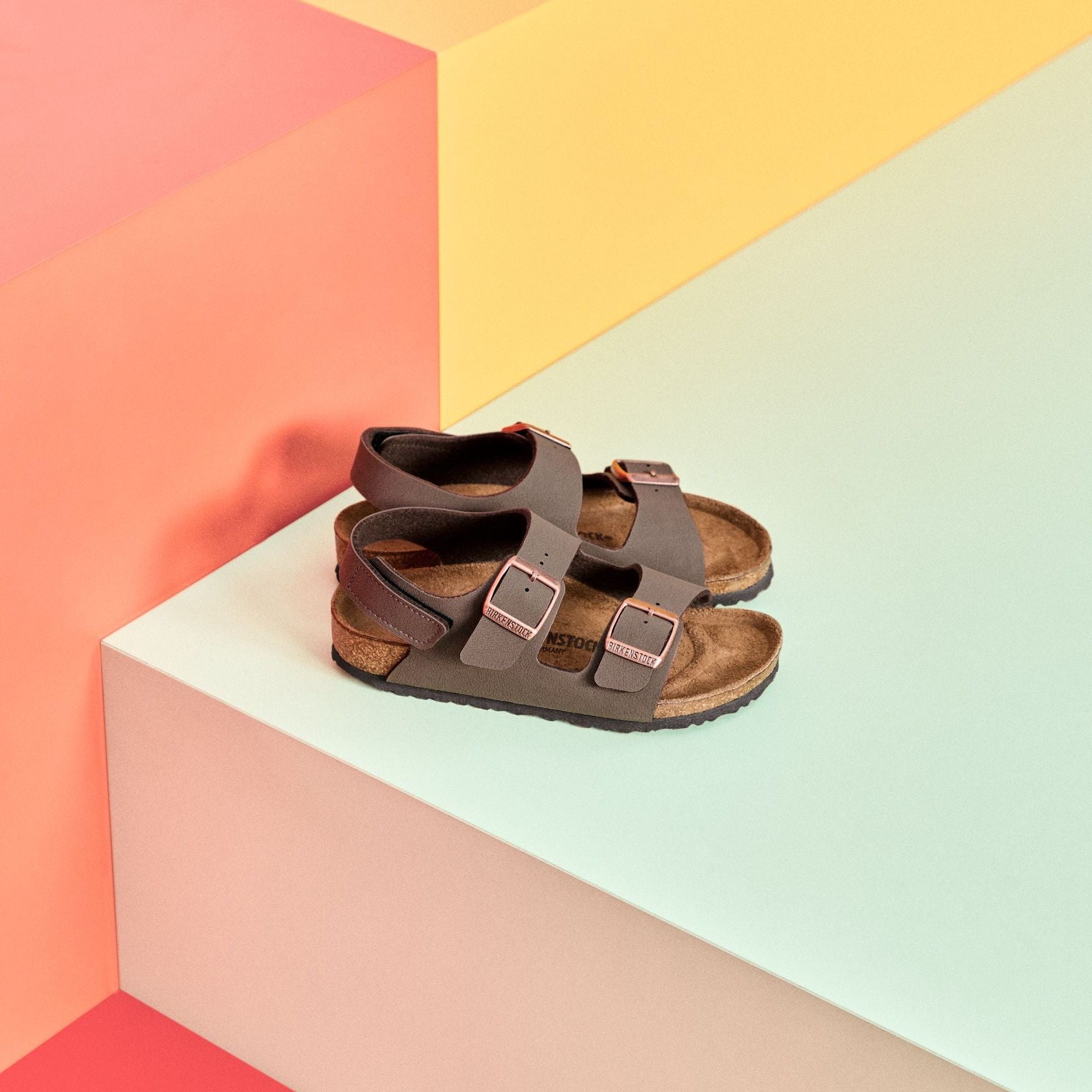 Birkenstock Kids Milano Hook & Loop mocha Birkibuc