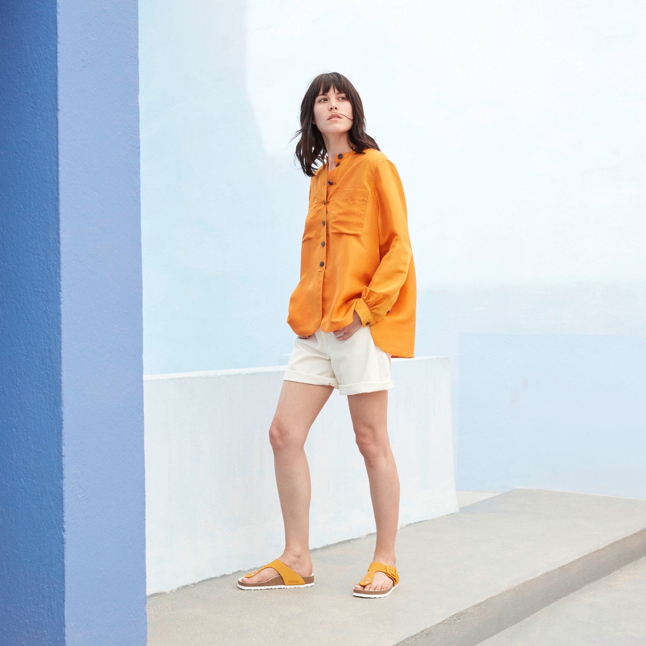 Birkenstock Gizeh Big Buckle apricot nubuck
