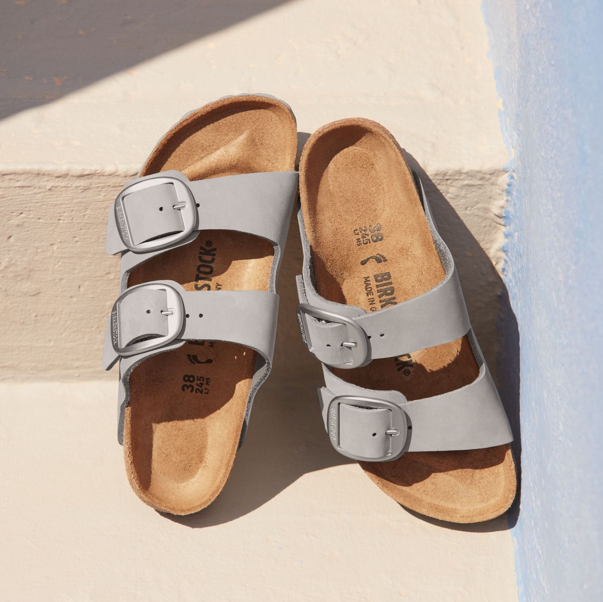 Birkenstock Arizona Big Buckle dove gray nubuck