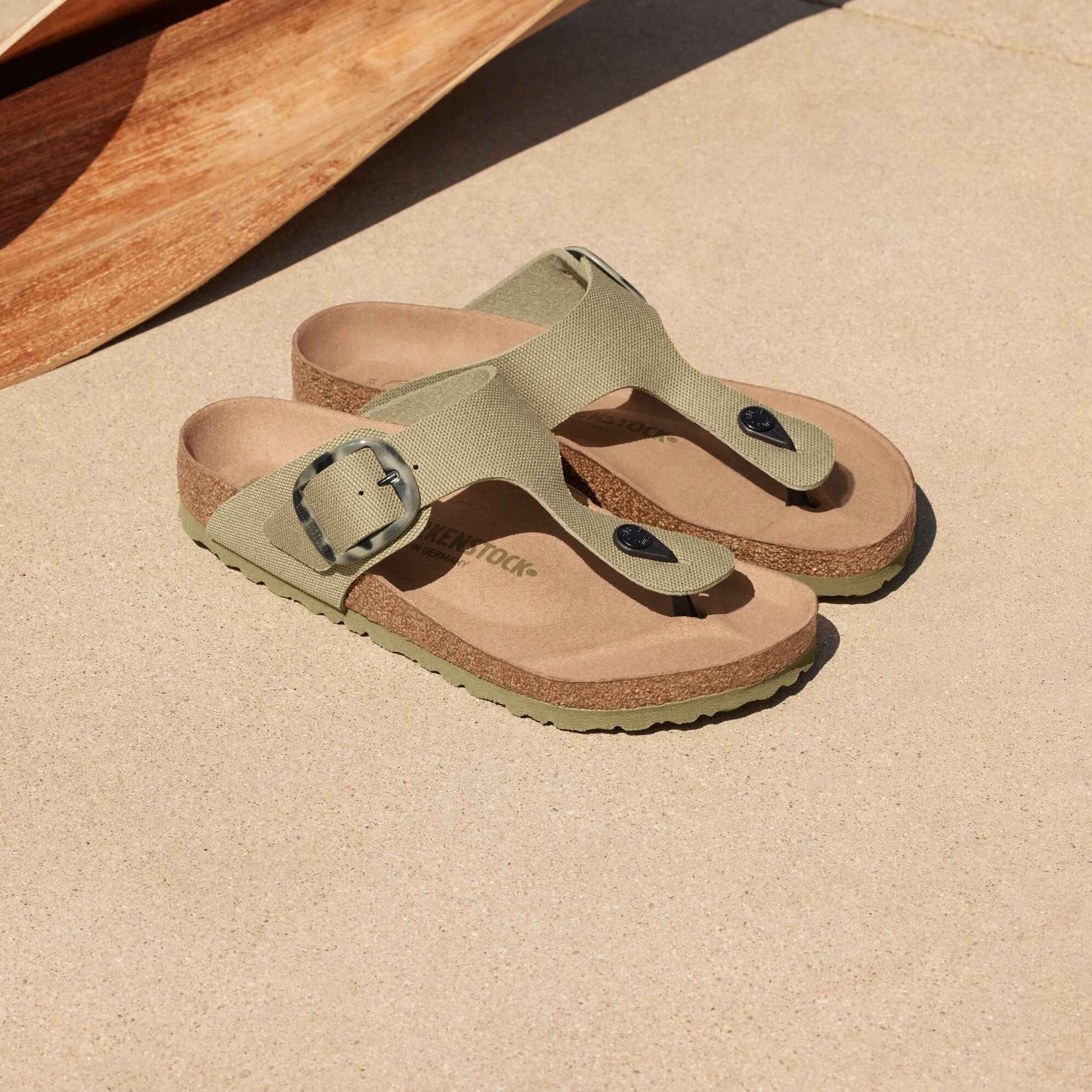 Birkenstock Limited Edition Gizeh Big Buckle Vegan faded khaki canvas