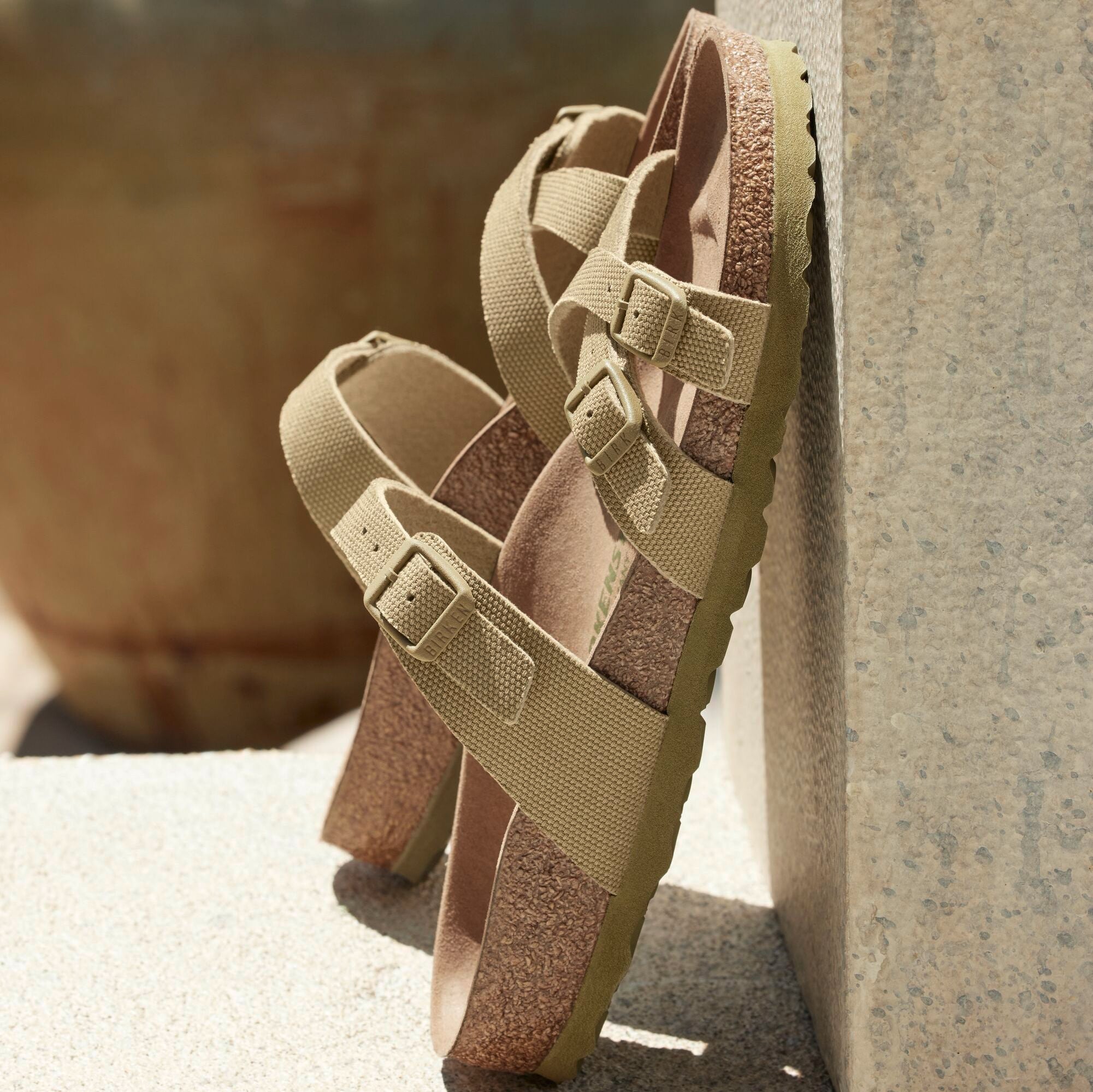 Birkenstock Franca Vegan faded khaki canvas