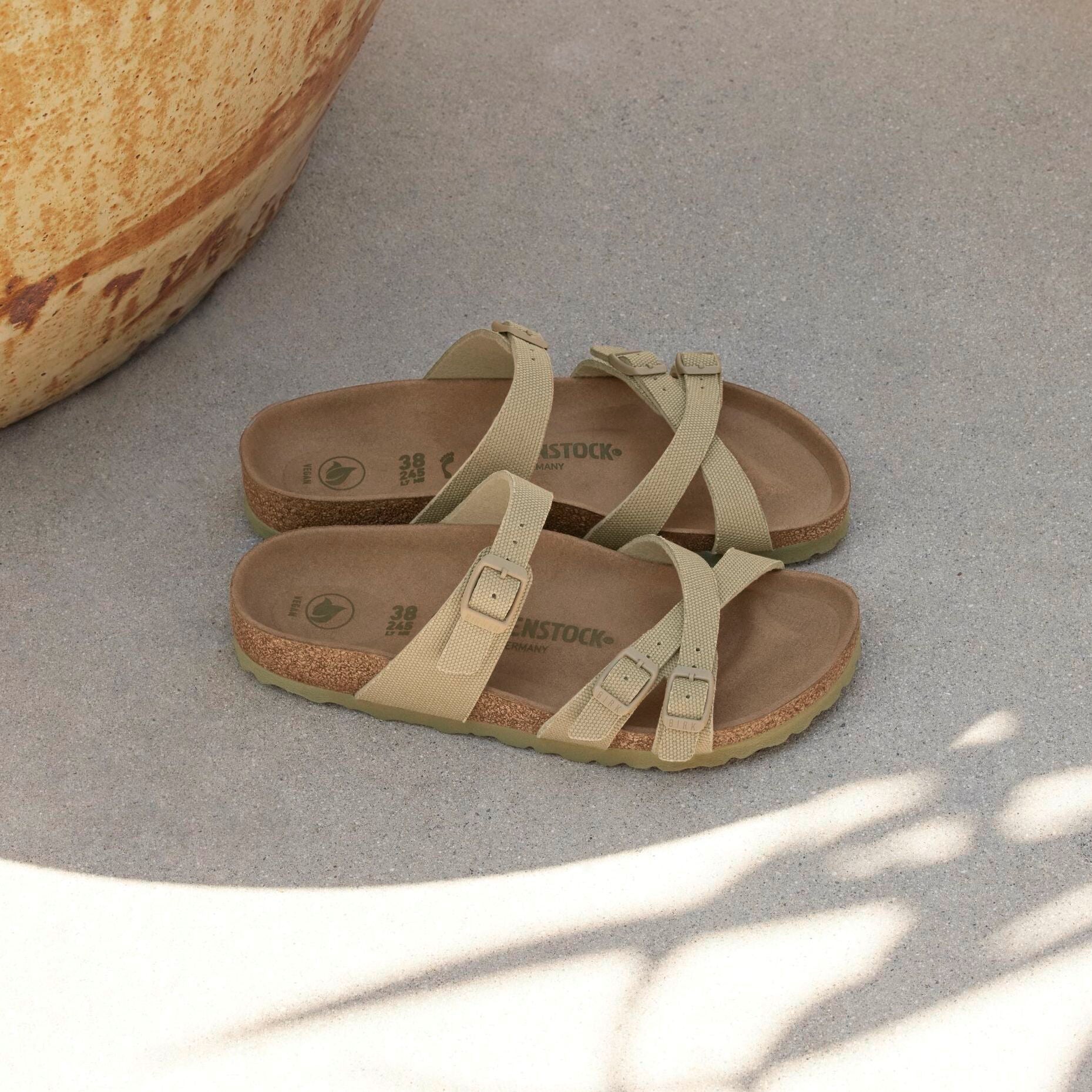 Birkenstock Franca Vegan faded khaki canvas