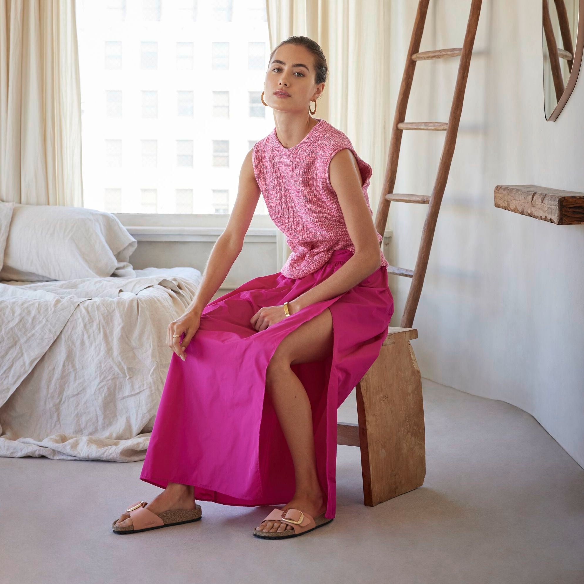 Birkenstock Madrid Big Buckle old rose nubuck