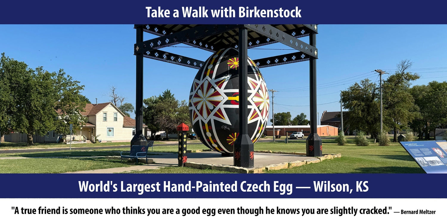 World's Largest Hand-Painted Czech Egg — Wilson, KS