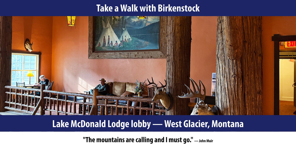 Lake McDonald Lodge lobby in Glacier National Park — West Glacier, Montana