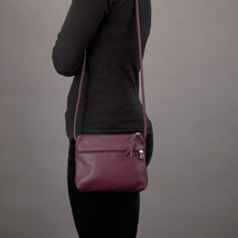 SVEN Style No. 007 Crossbody/Shoulder Bag burgundy leather