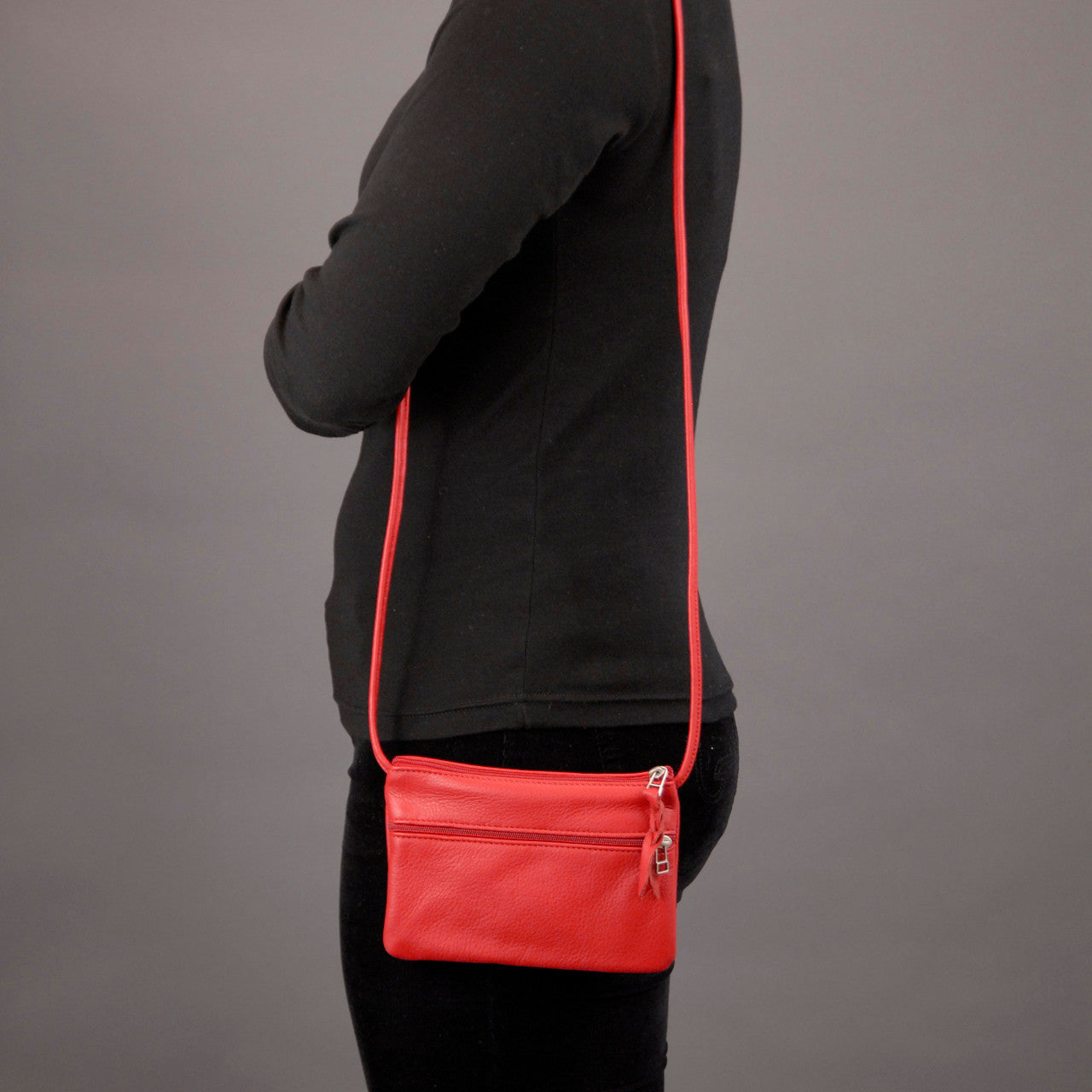 SVEN Style No. 008 Crossbody/Shoulder Bag red leather