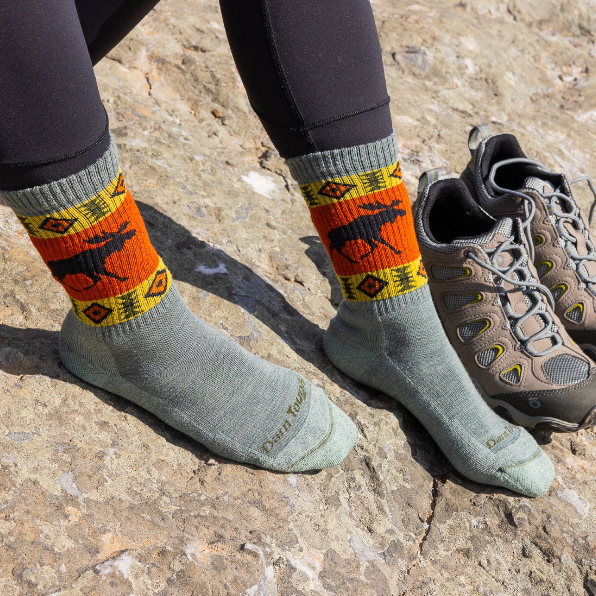 Darn Tough Women's Hiker Vanna Grizzle Boot Midweight with Cushion moose meadow