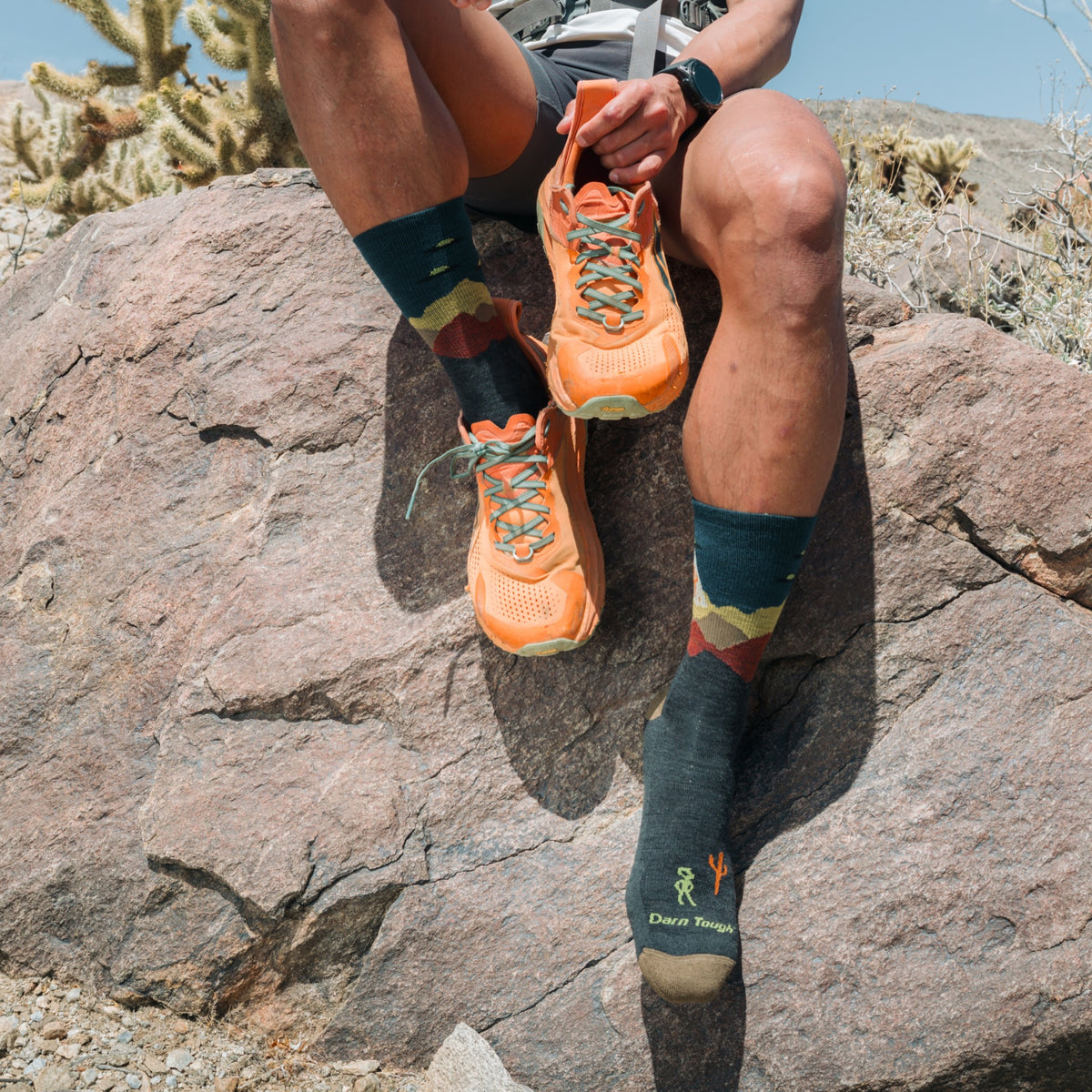 Darn Tough Men's Hiker Spaced Out Micro Crew Lightweight with Cushion charcoal