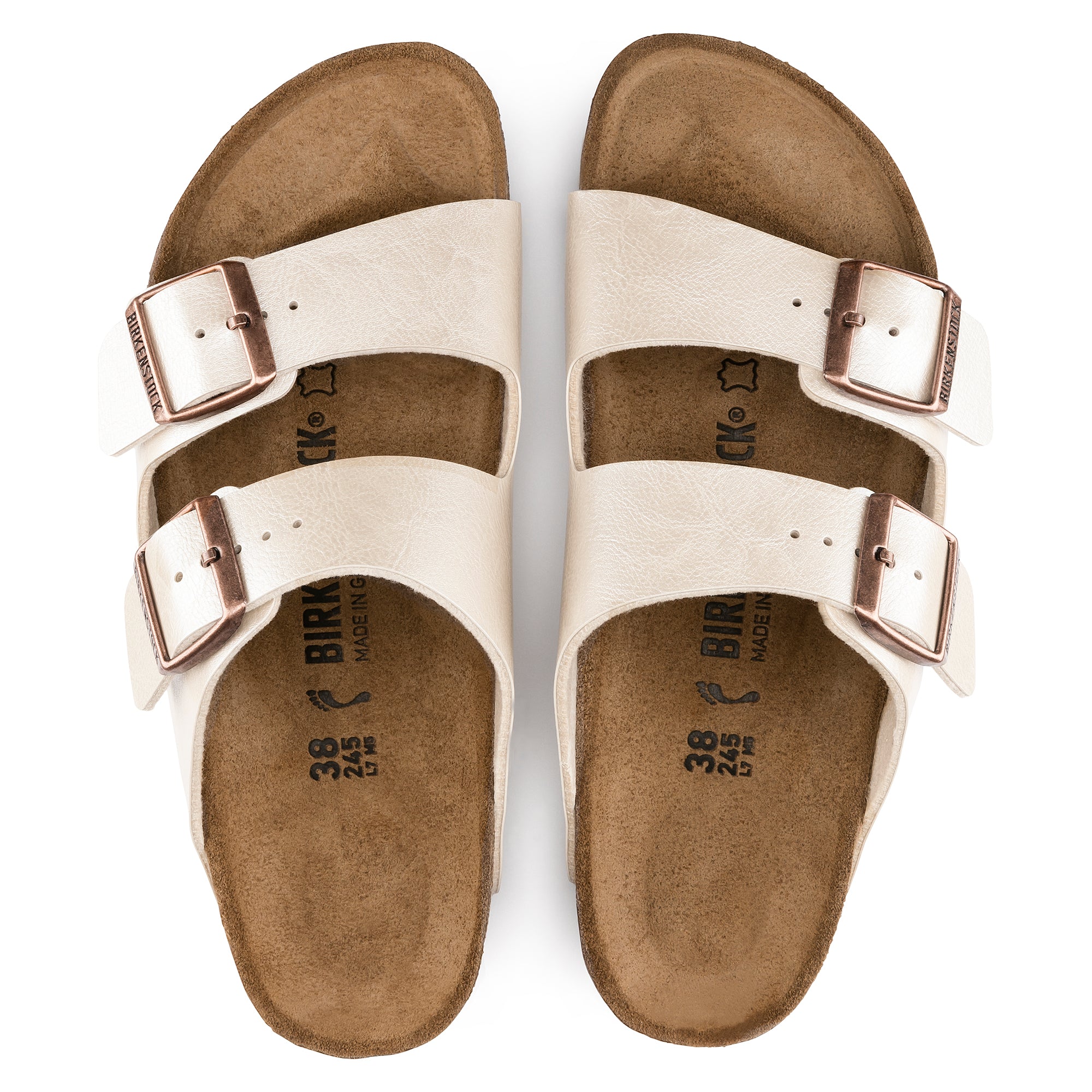 Birkenstock Arizona graceful pearl white Birko-Flor