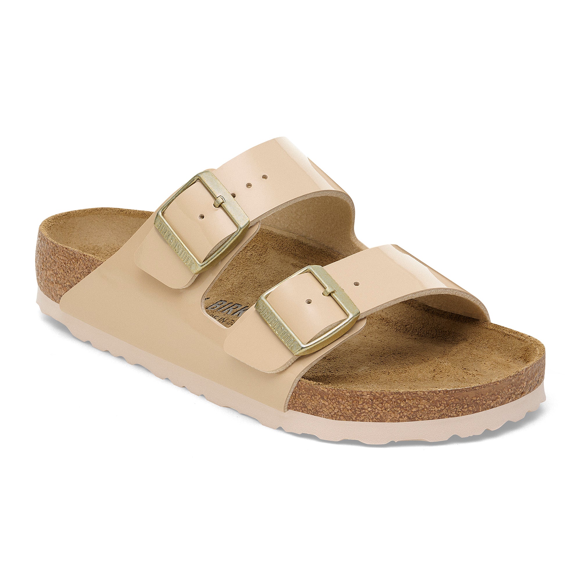 Birkenstock Arizona sand patent Birko-Flor