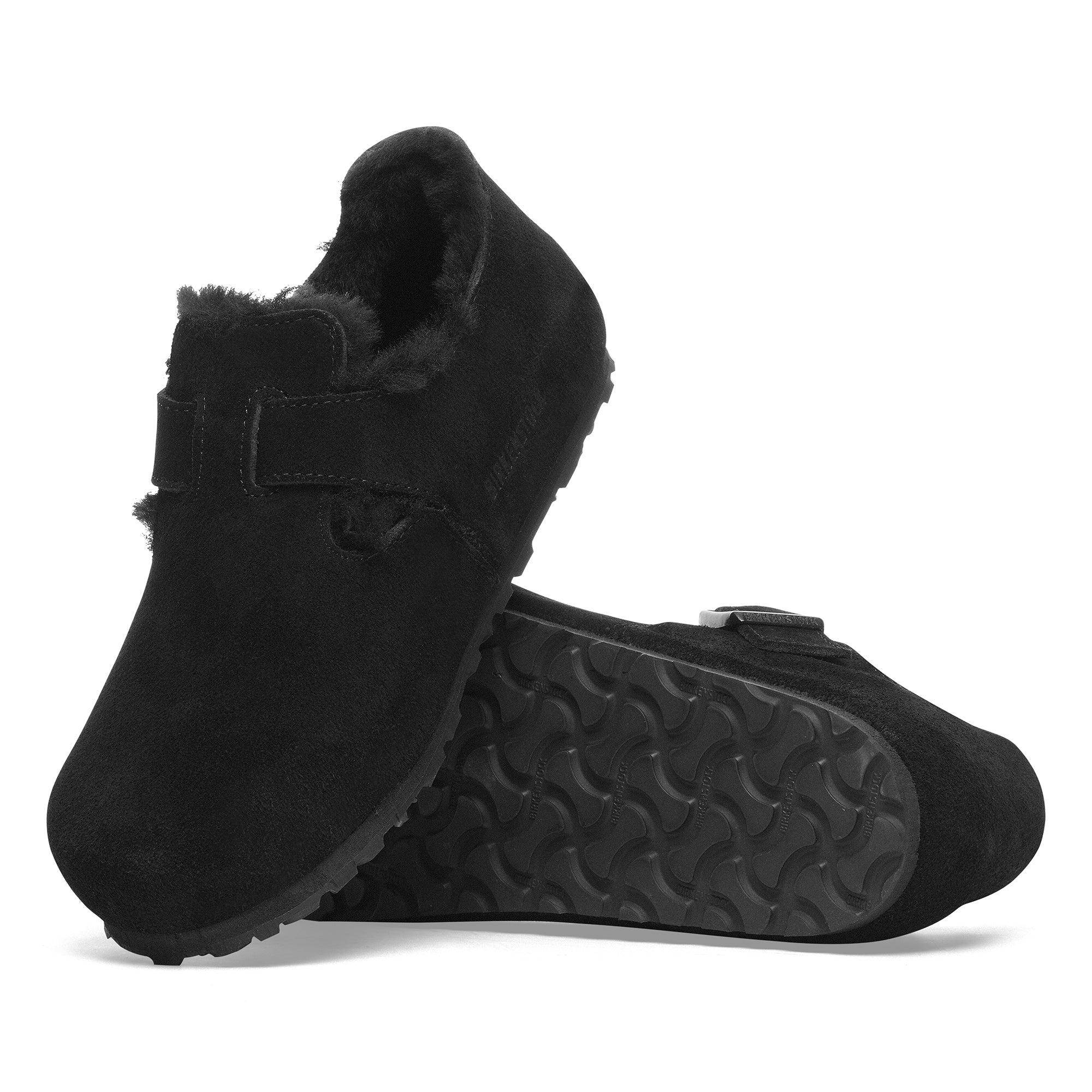 Birkenstock London Shearling black suede/black shearling