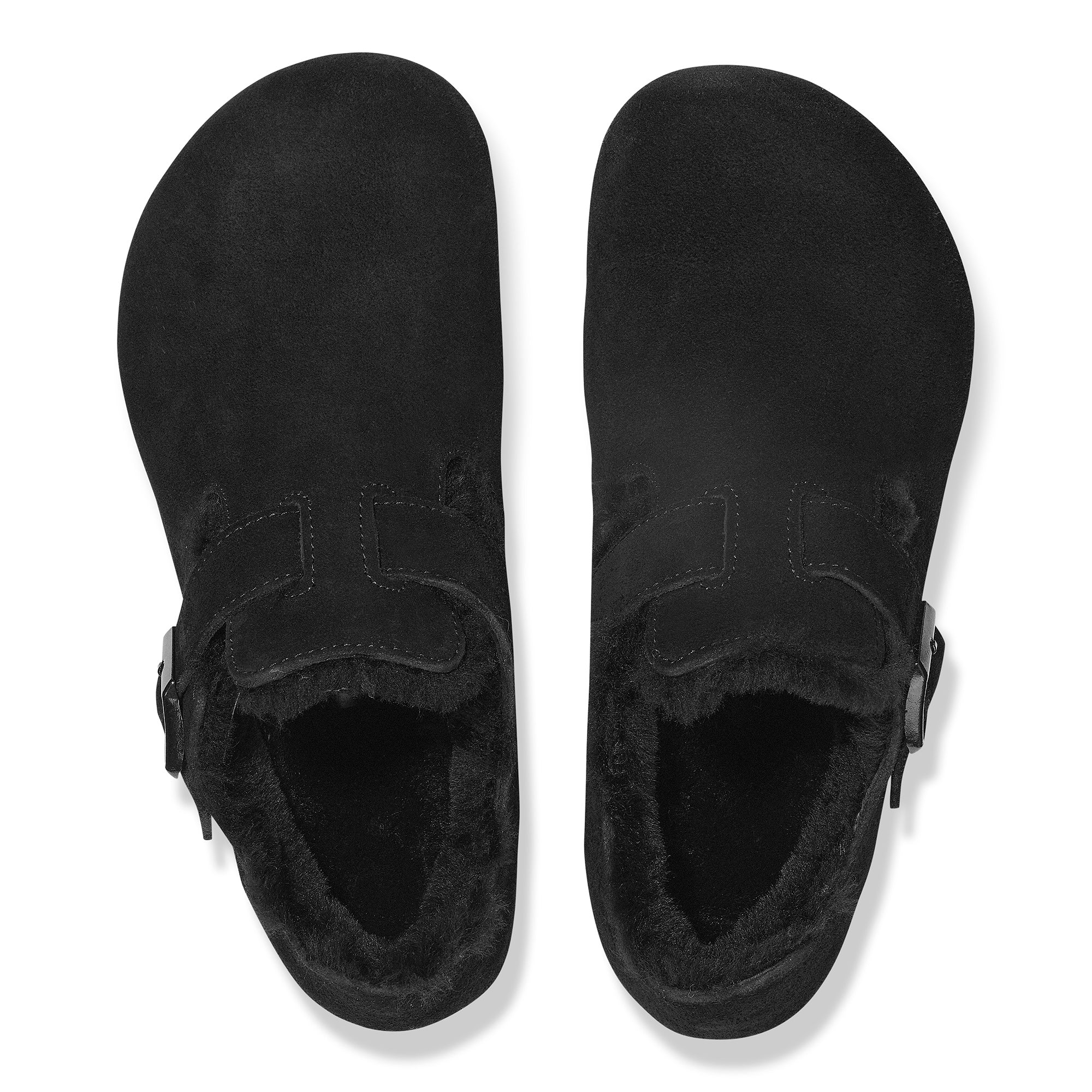 Birkenstock London Shearling black suede/black shearling