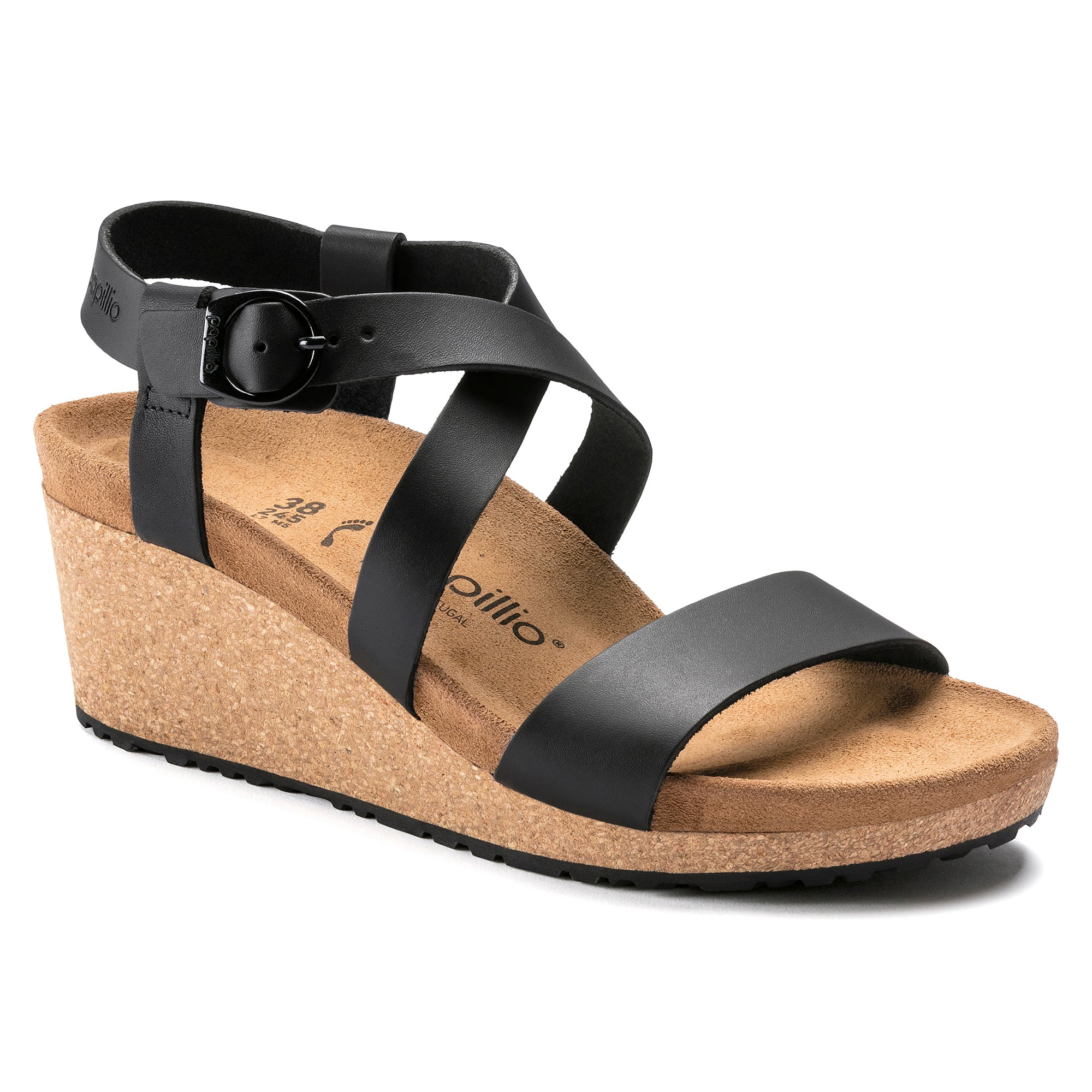 Papillio Sibyl black leather by Birkenstock