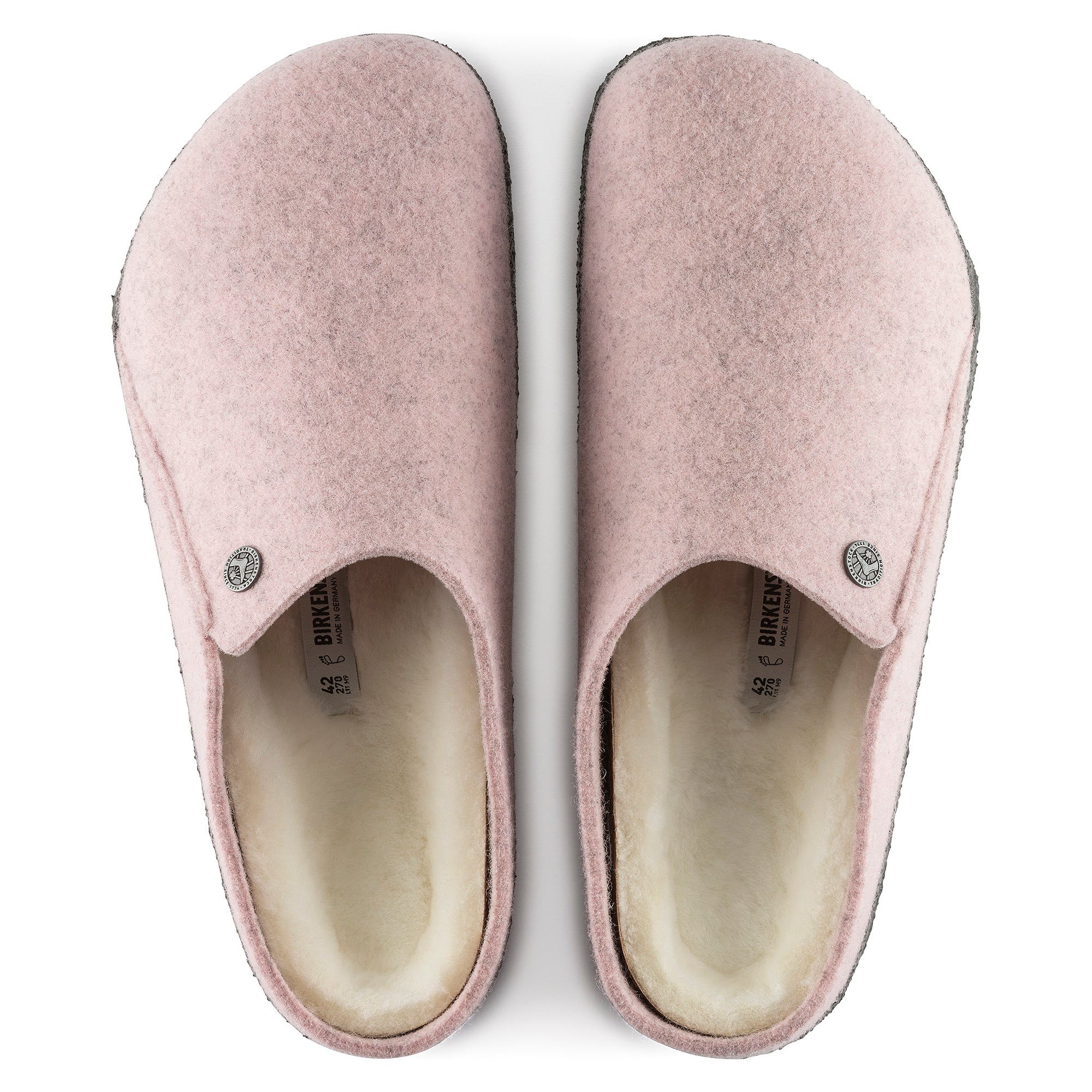 Birkenstock Zermatt Shearling soft pink wool/natural shearling