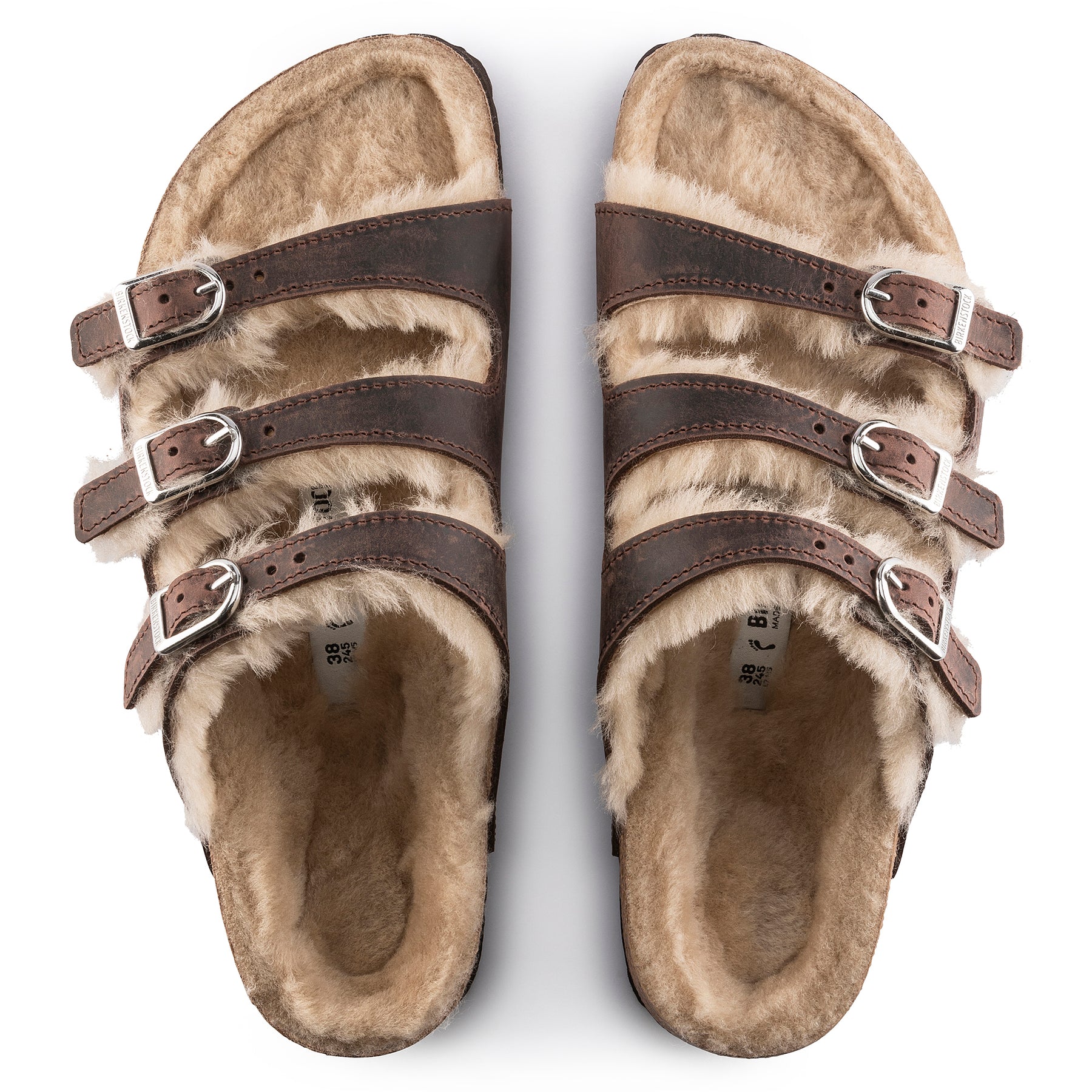 Birkenstock Limited Edition Florida habana oiled leather/natural shearling