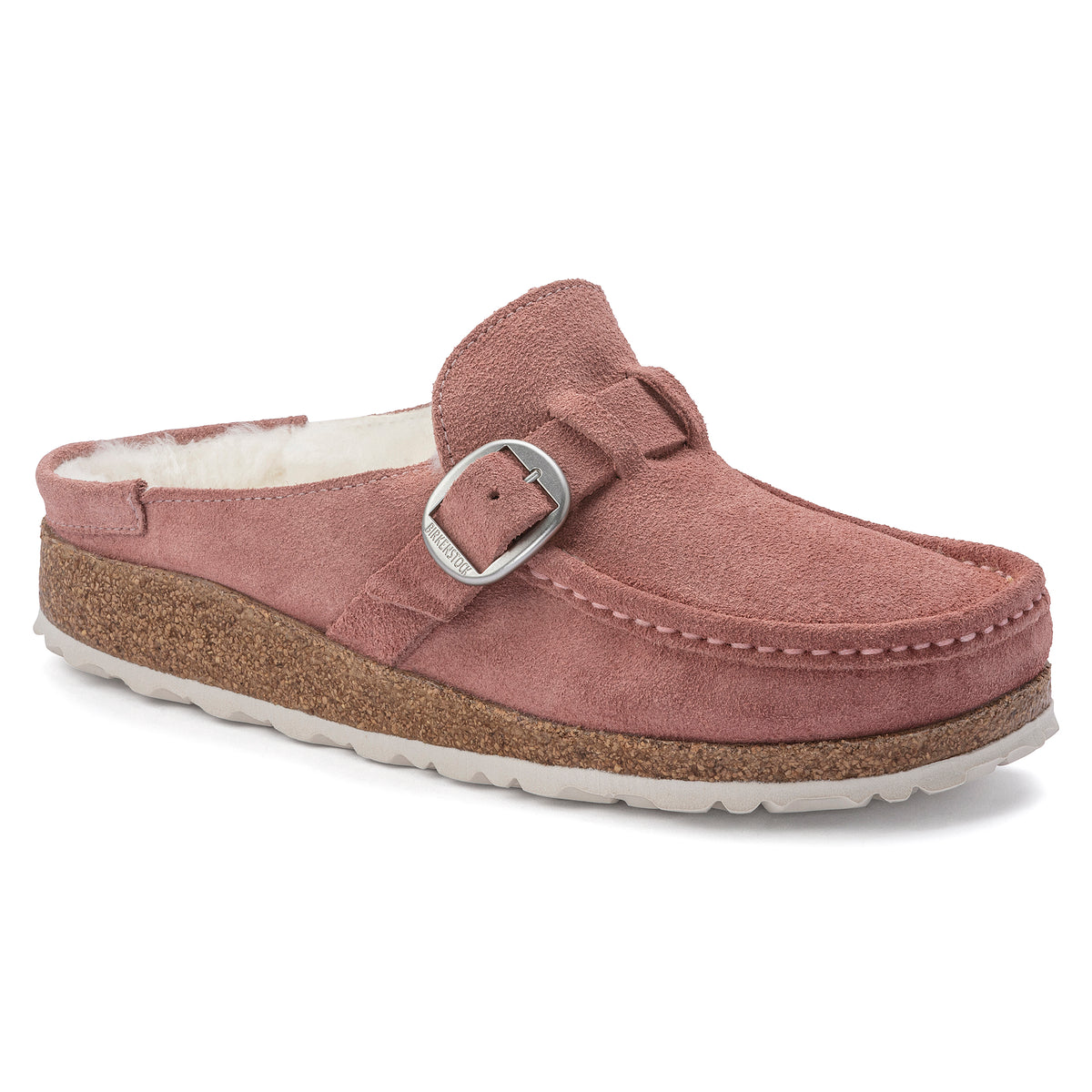 Birkenstock Limited Edition Buckley pink clay suede/natural shearling
