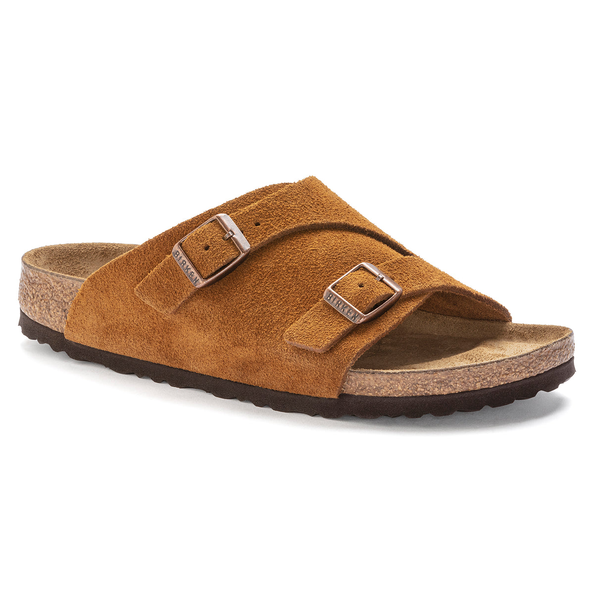 Birkenstock Zurich Men\'s Size EU 40 US L9 M7 Suede‎ Brown Sandals 050401 Birkenstock Zurich mink suede main image 4