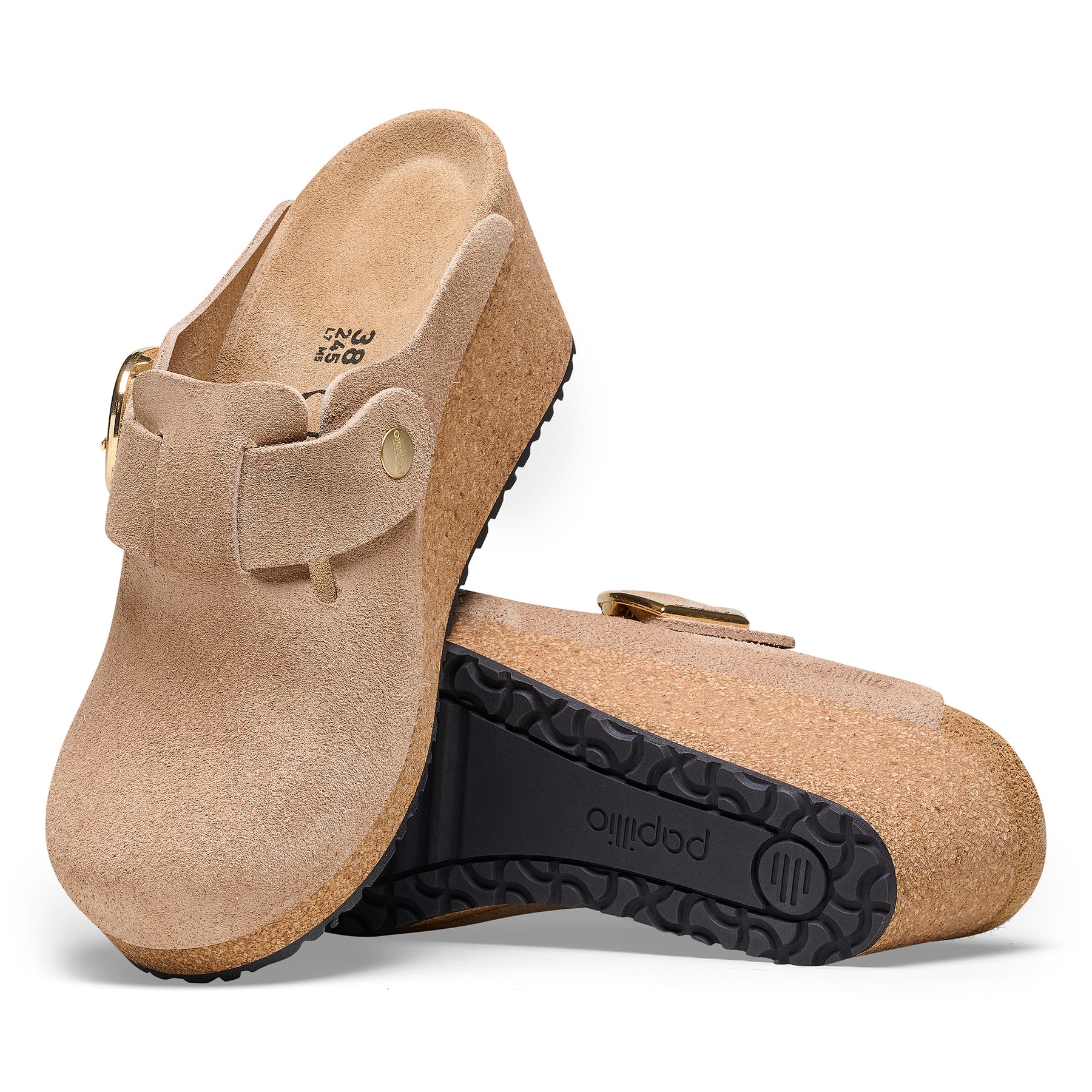 Papillio Fanny warm sand suede by Birkenstock