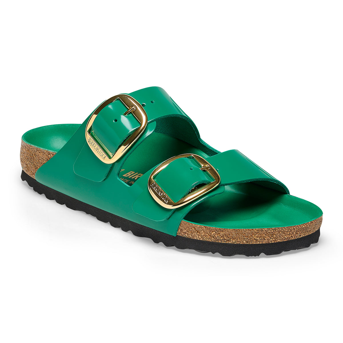 Birkenstock Limited Edition Arizona Big Buckle high shine digital green leather