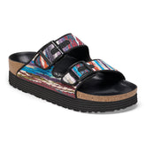 Papillio Arizona Platform multi turquoise textile by Birkenstock