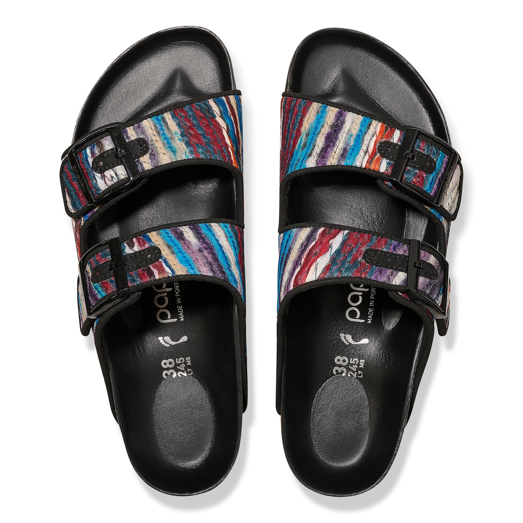 Papillio Arizona Platform multi turquoise textile by Birkenstock