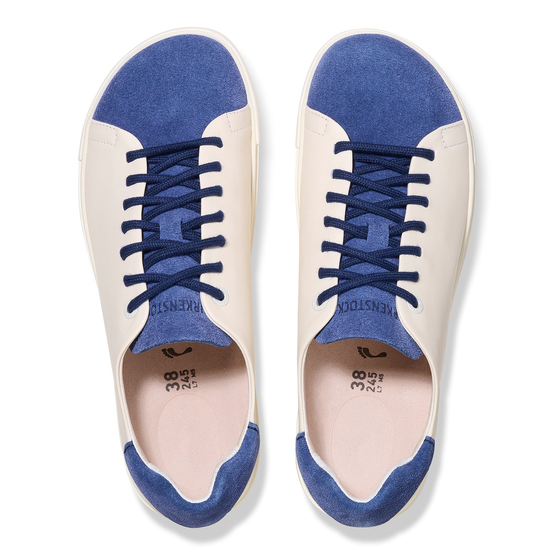 Birkenstock Limited Edition Bend Low eggshell leather/indigo suede