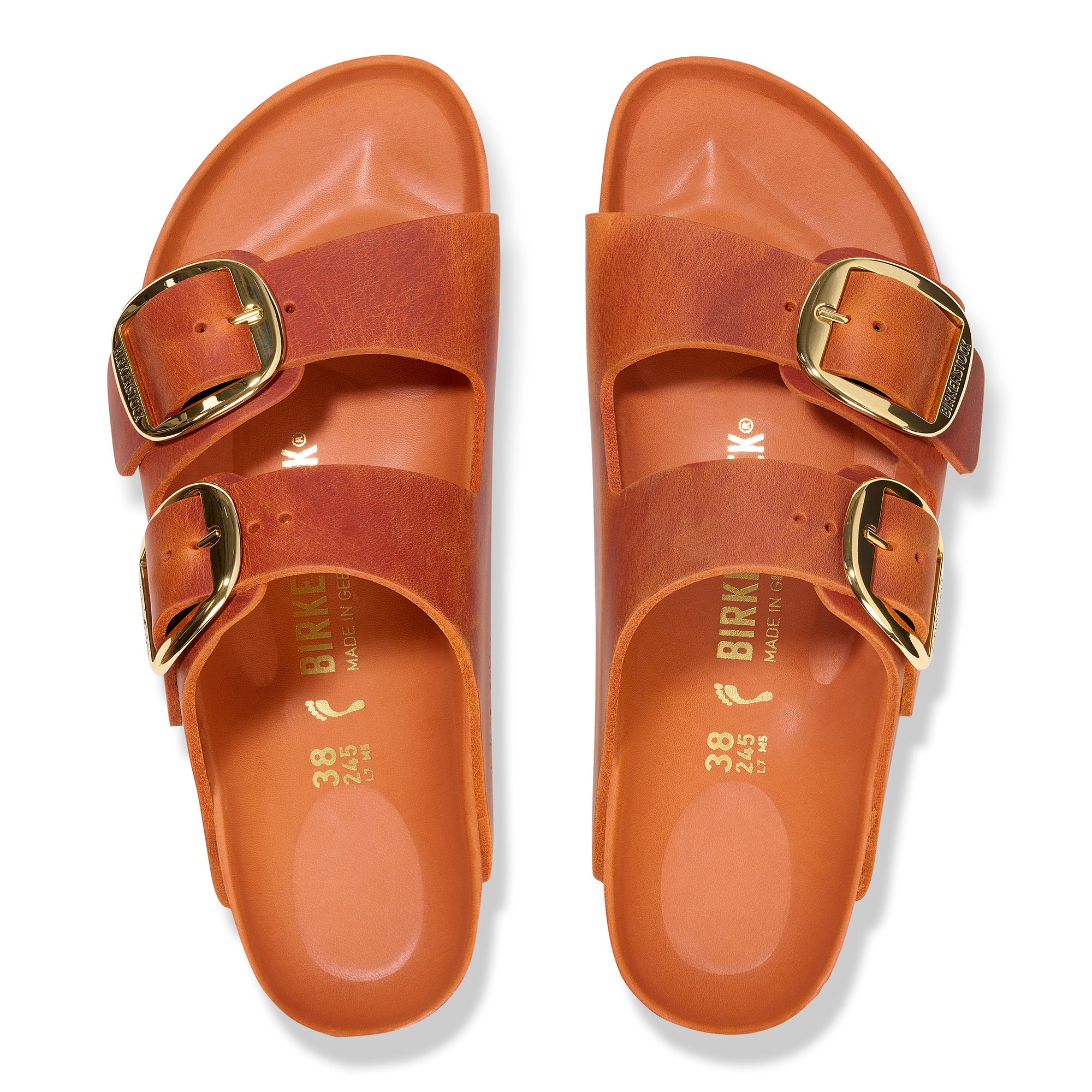 Birkenstock Arizona Big Buckle burnt orange oiled leather