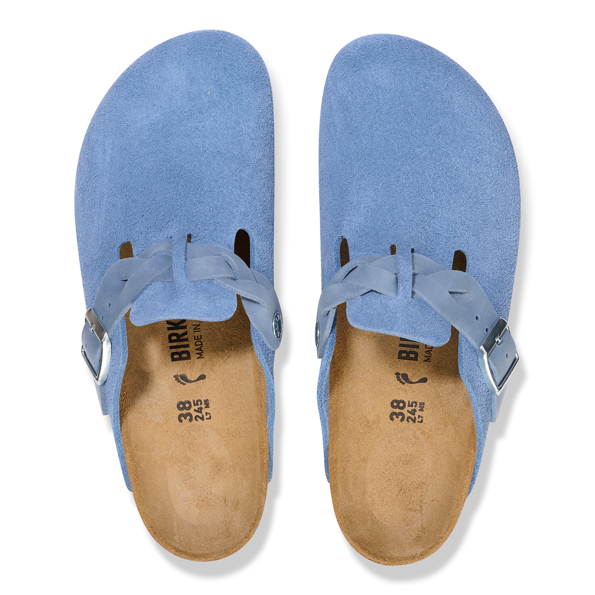 Birkenstock Limited Edition Boston Braid elemental blue suede