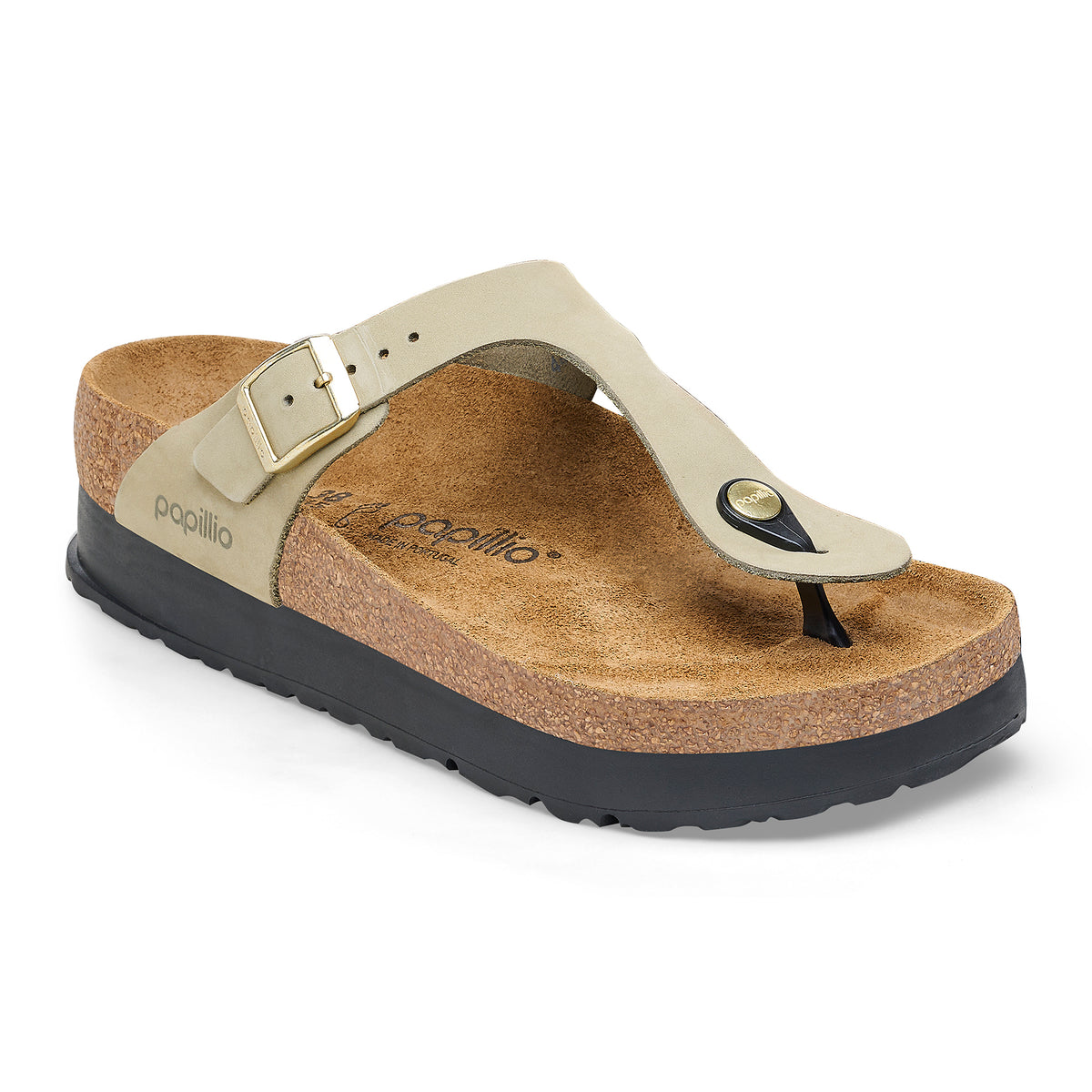 43-US M10 Papillio  Gizeh Pap African Wax Gold Multi-Pattern Sandals Birkenstock Papillio by Birkenstock Two-Strap Slide Sandal-Arizona  main image 3