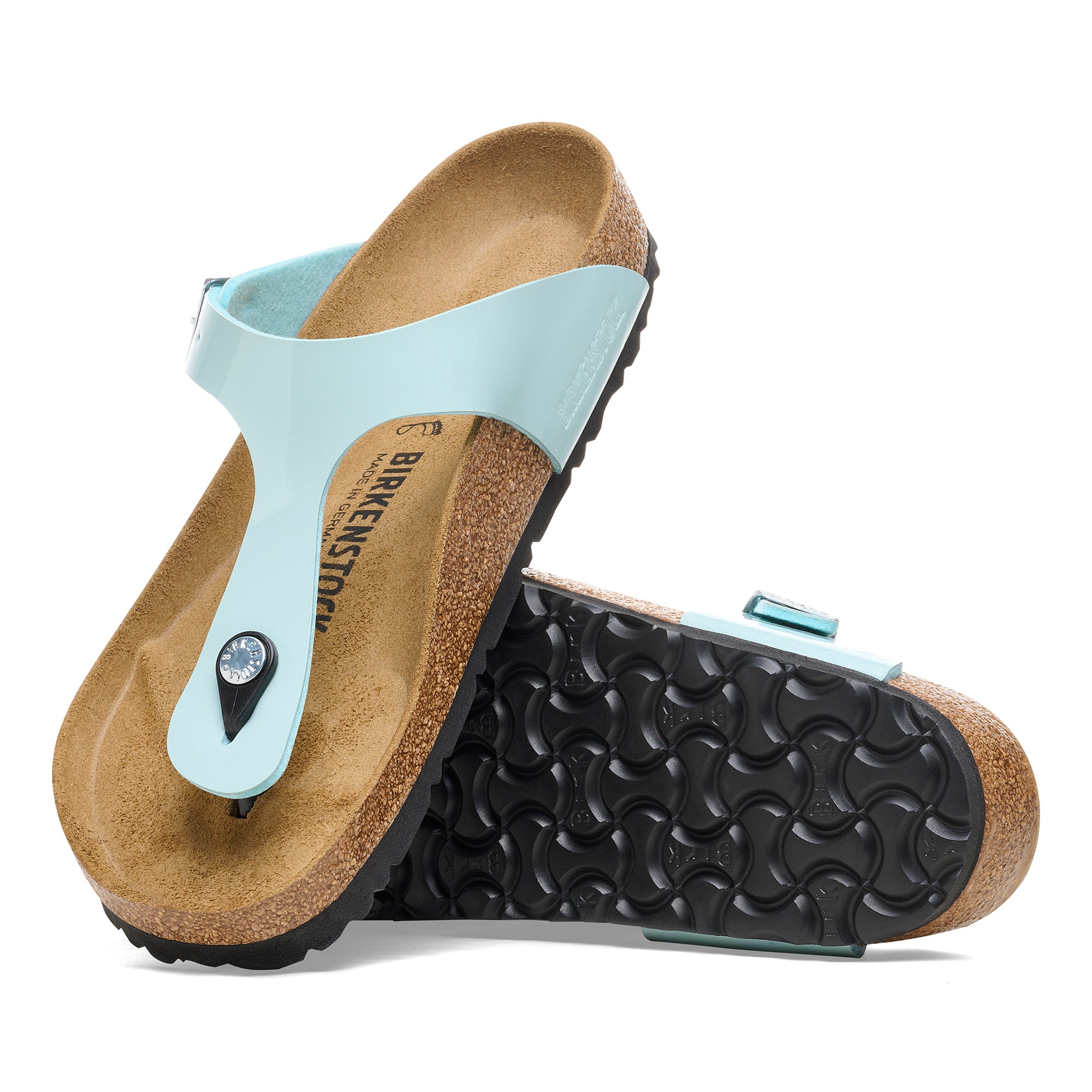 Birkenstock Limited Edition Gizeh surf green patent Birko-Flor - 36R