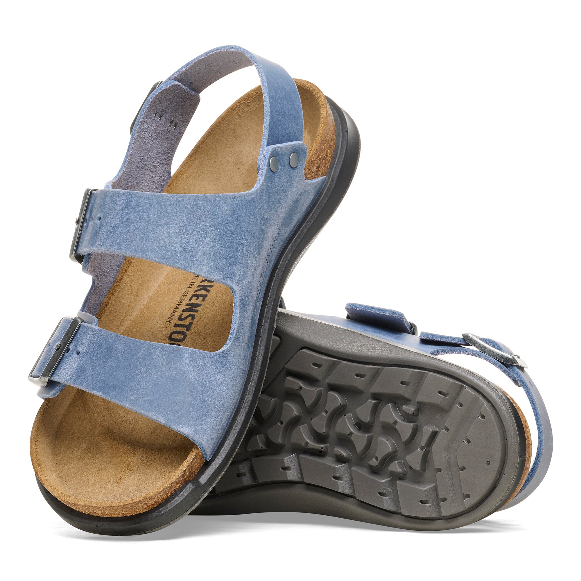 Birkenstock Rugged Casual Women's Milano Rugged elemental blue oiled leather