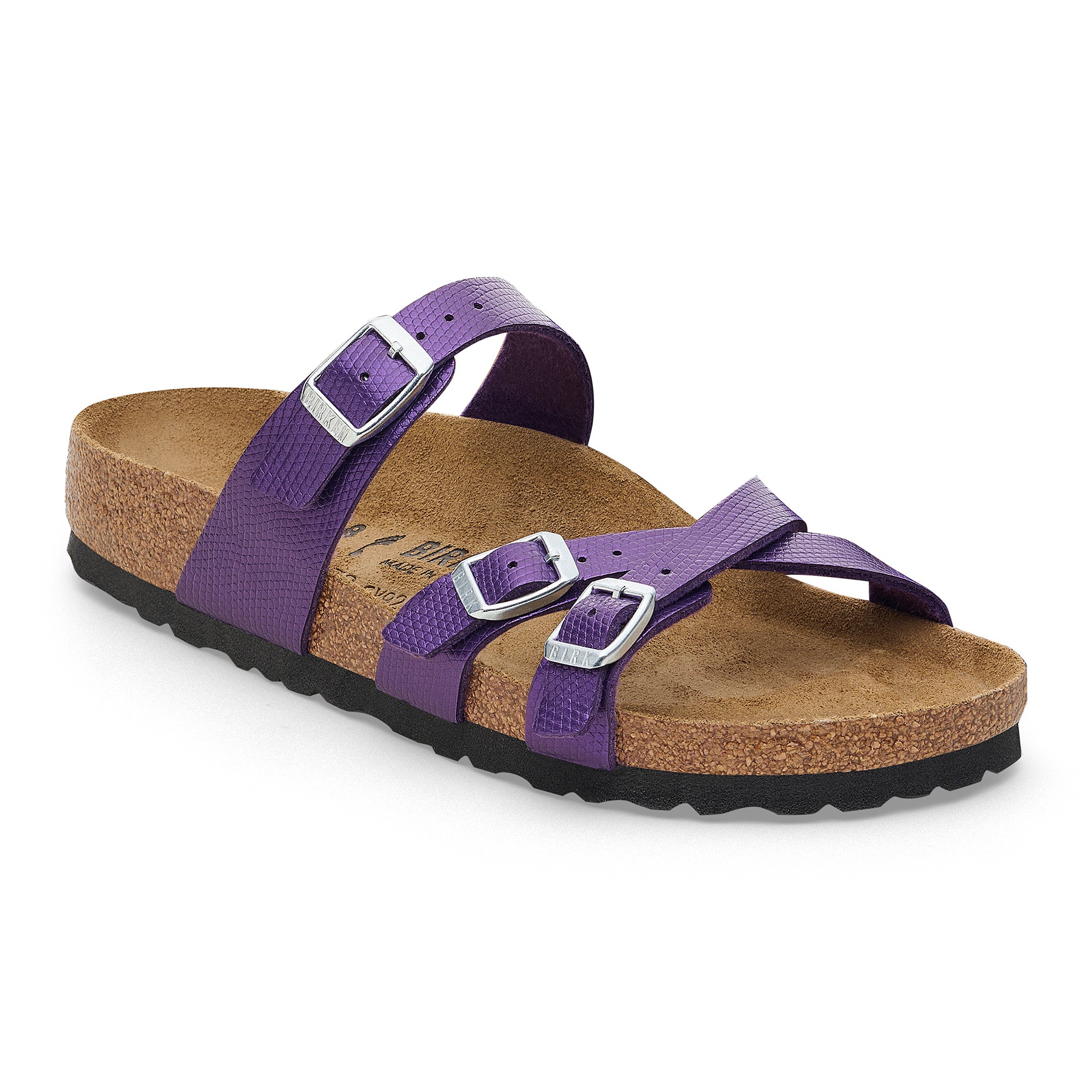 Birkenstock Franca lizard embossed acai Birko-Flor