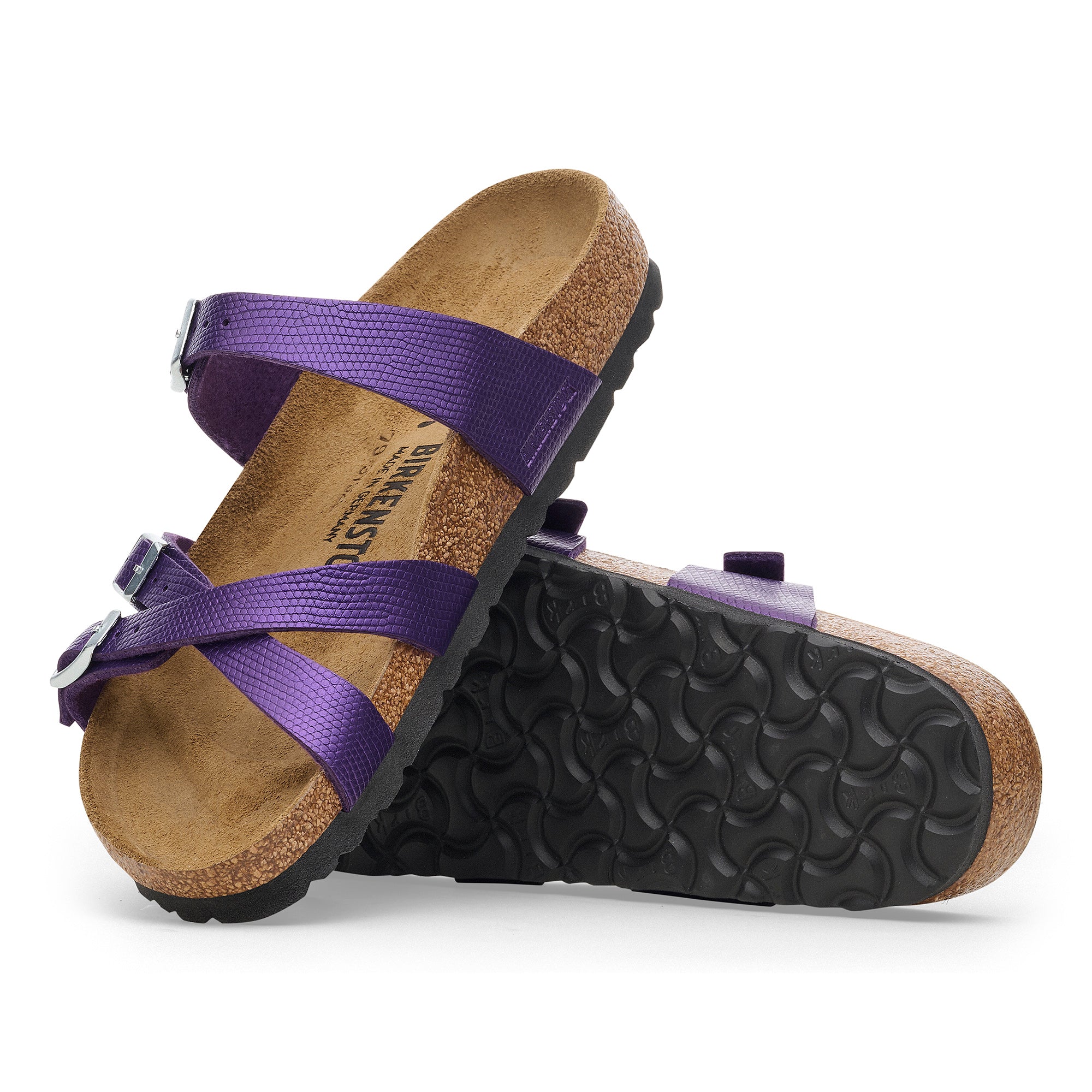 Birkenstock Franca lizard embossed acai Birko-Flor