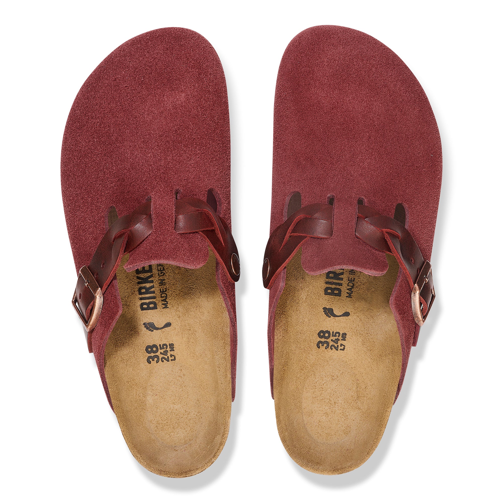 Birkenstock Boston Braid zinfandel suede