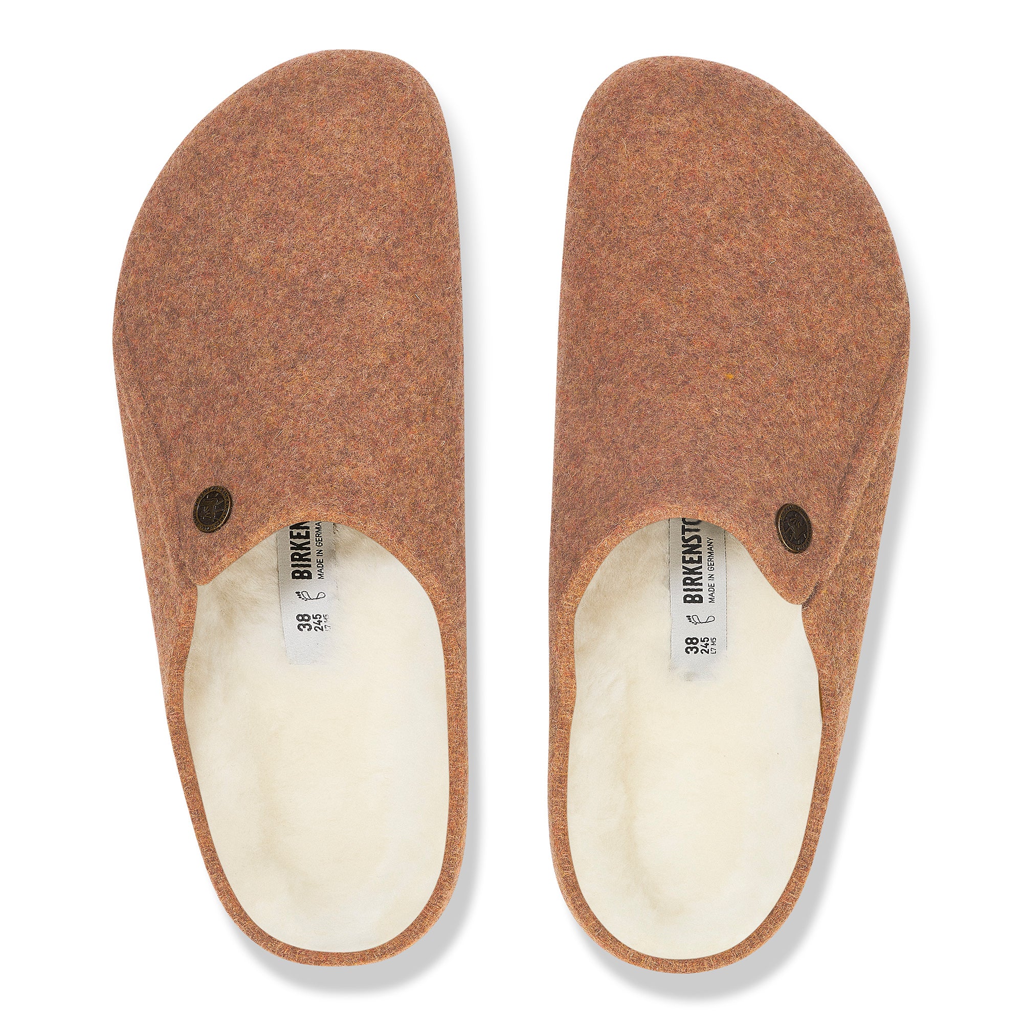 Birkenstock Zermatt Shearling toffee melange wool/natural shearling