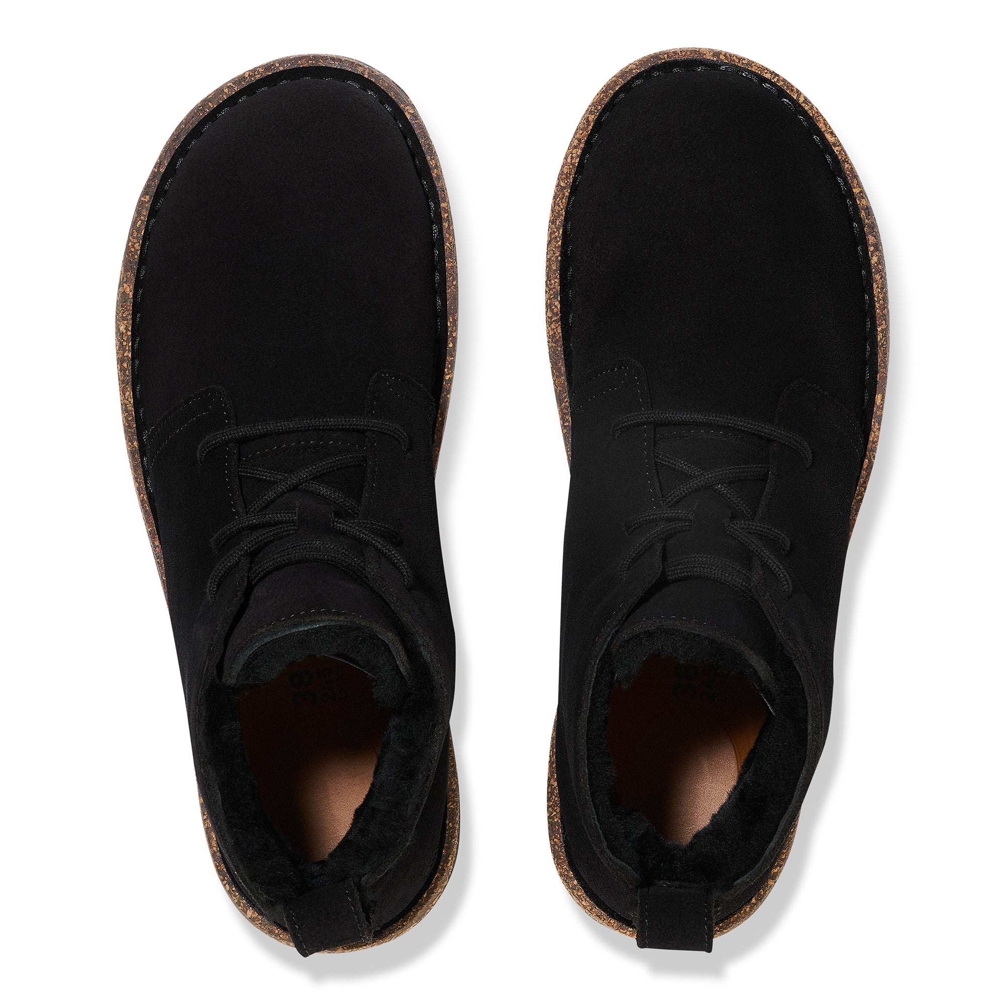 Birkenstock Uppsala Lace Chukka black suede/black shearling