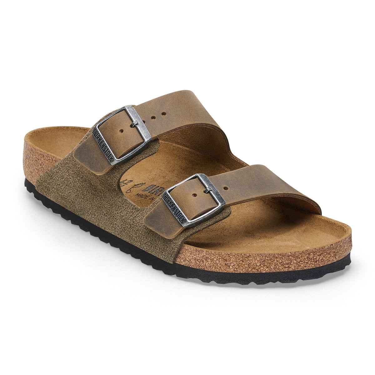 Birkenstock Arizona Suede Unisex Leather  Sandals - Thyme 1025720 Birkenstock Arizona thyme suede/oiled leather main image 2