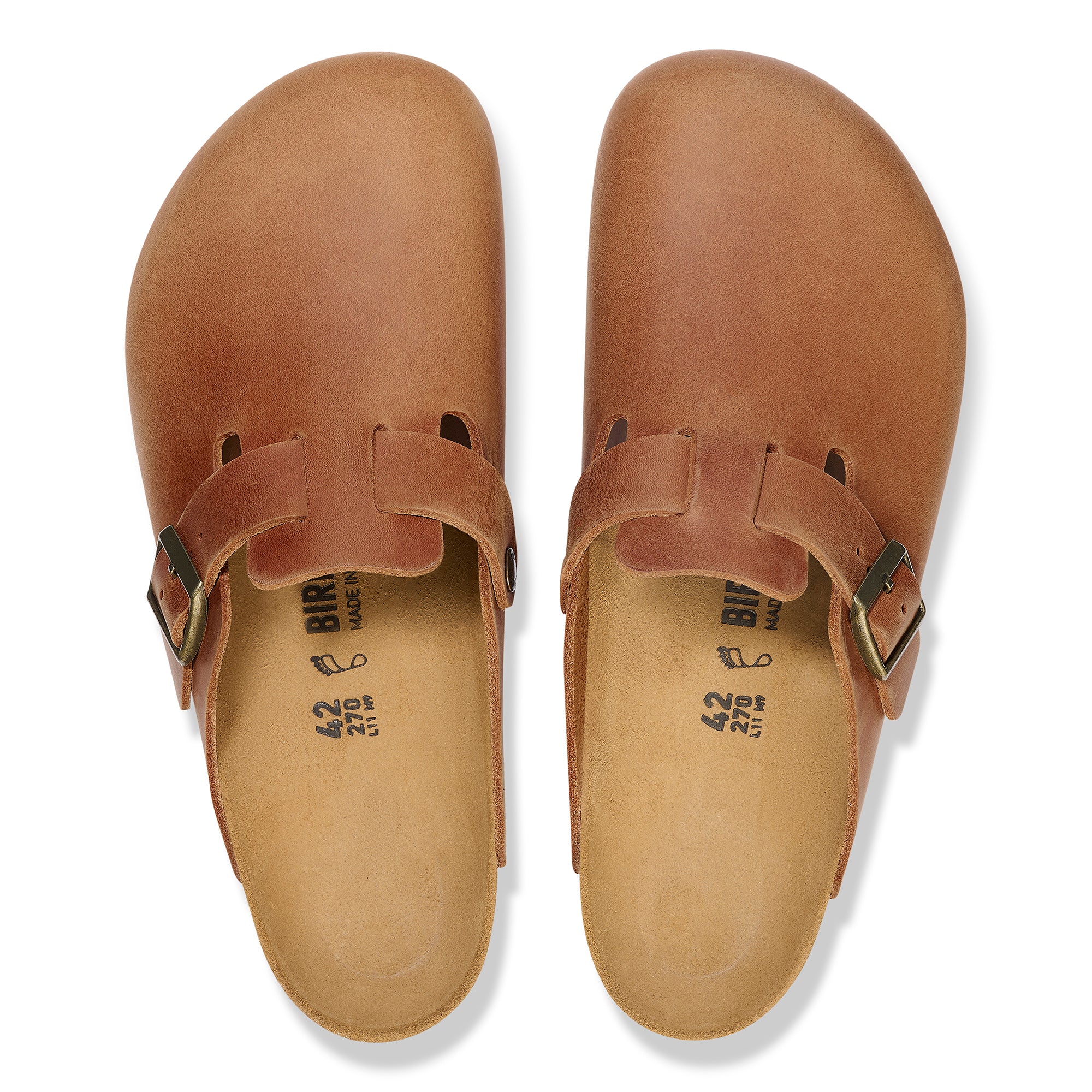 Birkenstock Boston cognac oiled leather