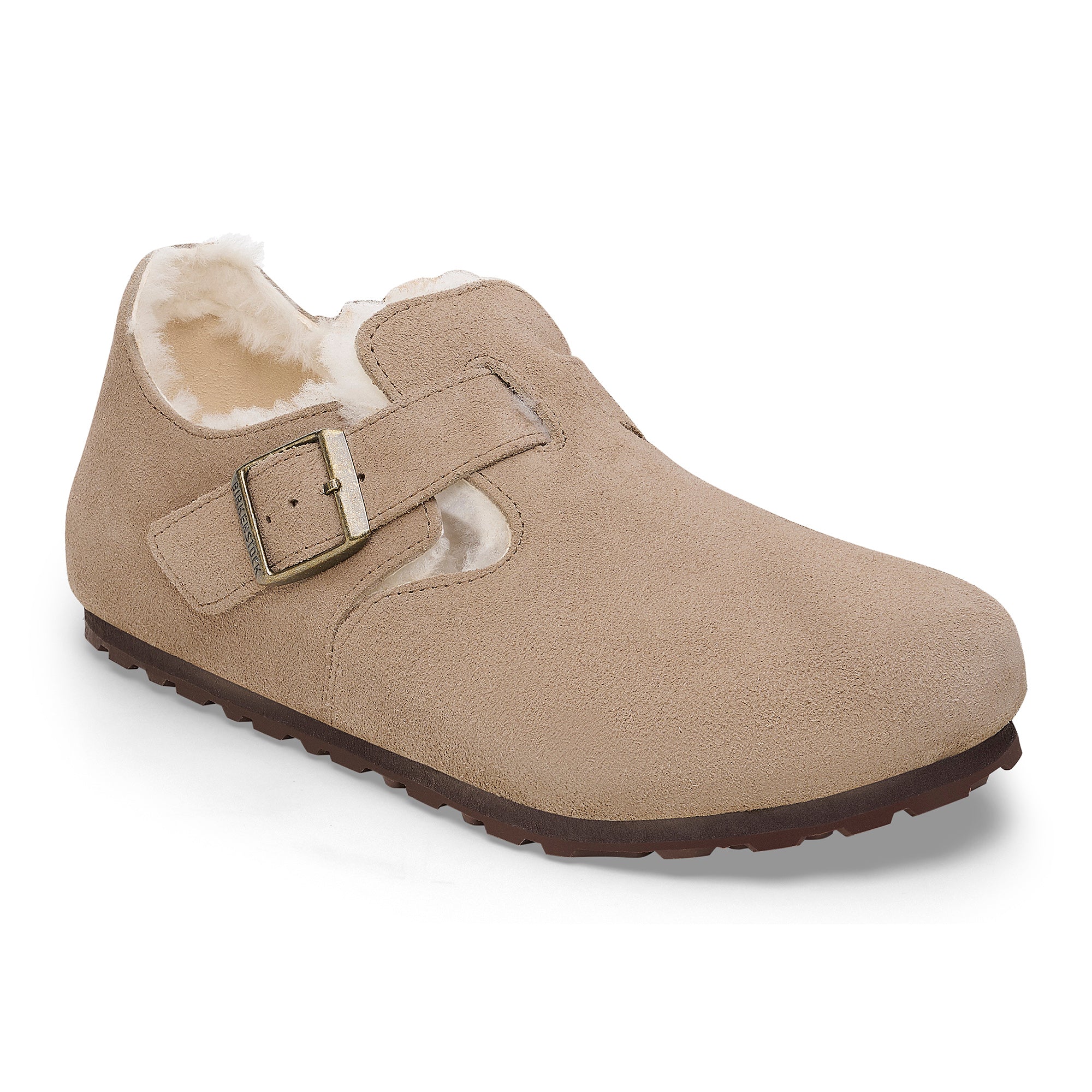 Birkenstock London Shearling taupe suede/natural shearling