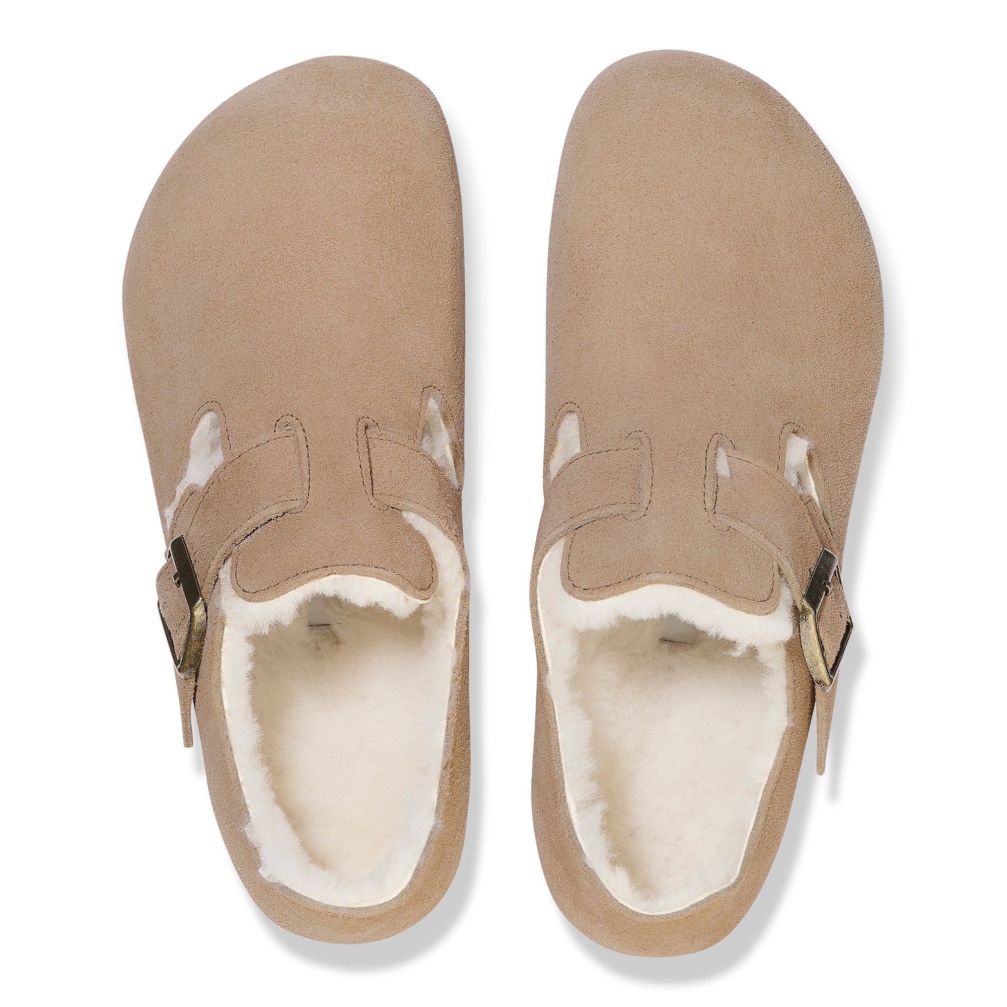 Birkenstock London Shearling taupe suede/natural shearling