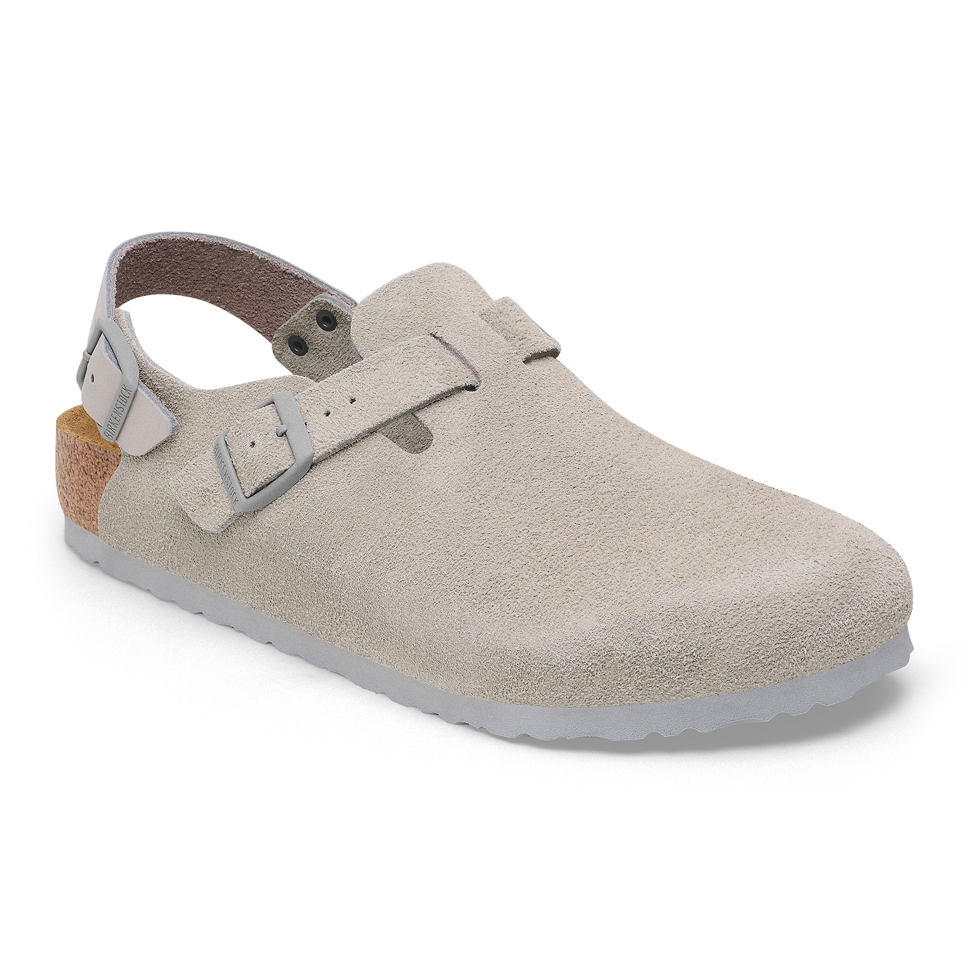 Birkenstock Tokio stone coin suede