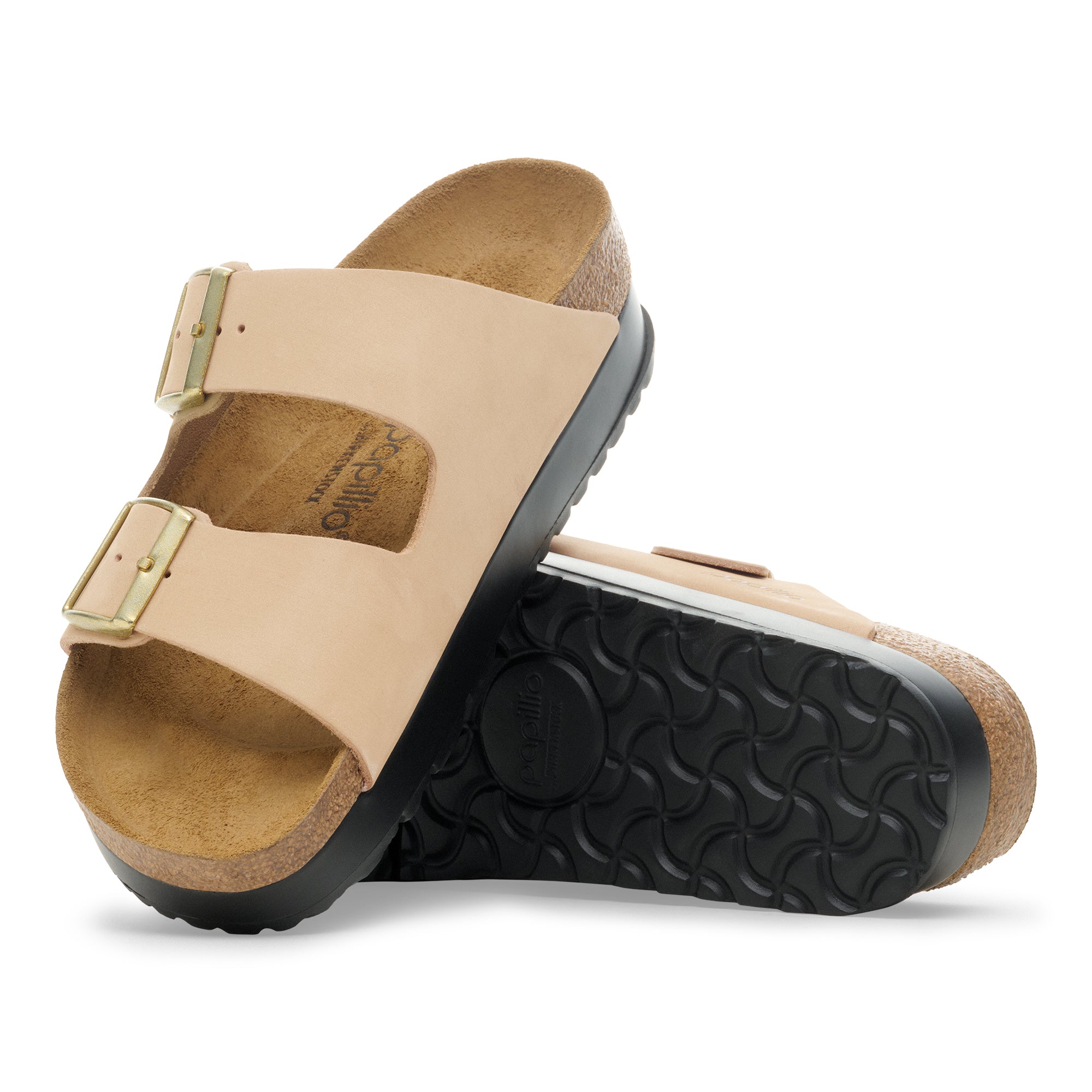Papillio Arizona Platform sandcastle nubuck by Birkenstock