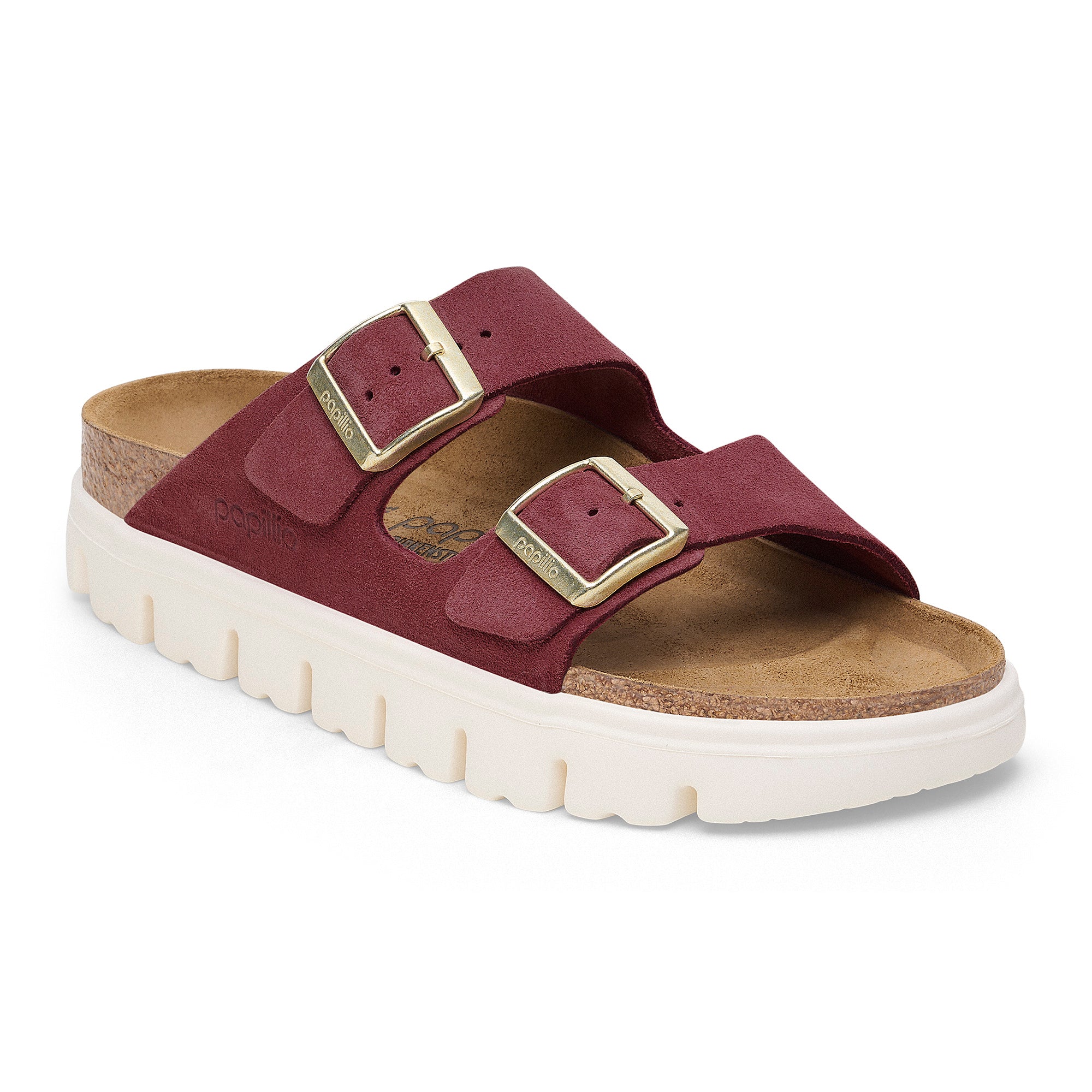 Papillio Arizona Chunky berry crush suede by Birkenstock