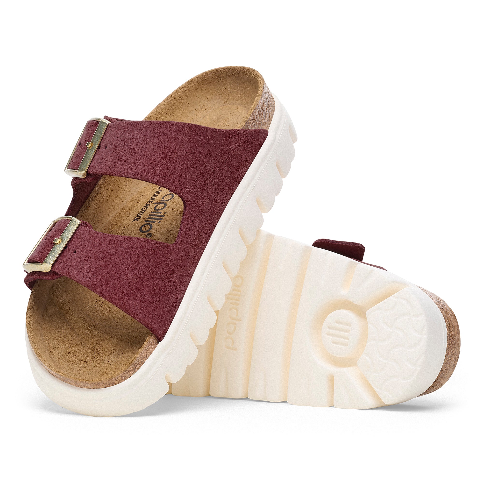 Papillio Arizona Chunky berry crush suede by Birkenstock