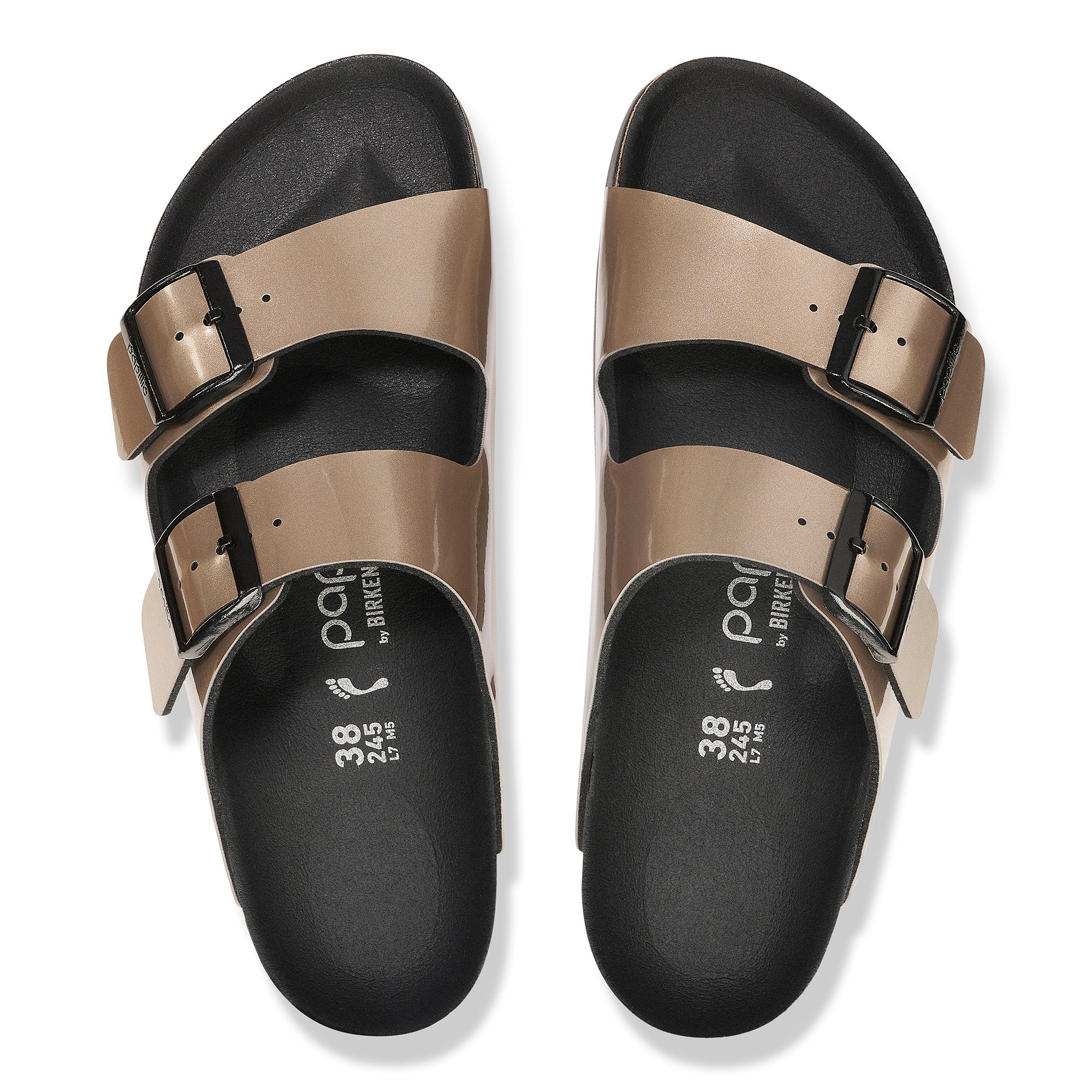 Papillio Arizona Platform metallic taupe Birko-Flor by Birkenstock