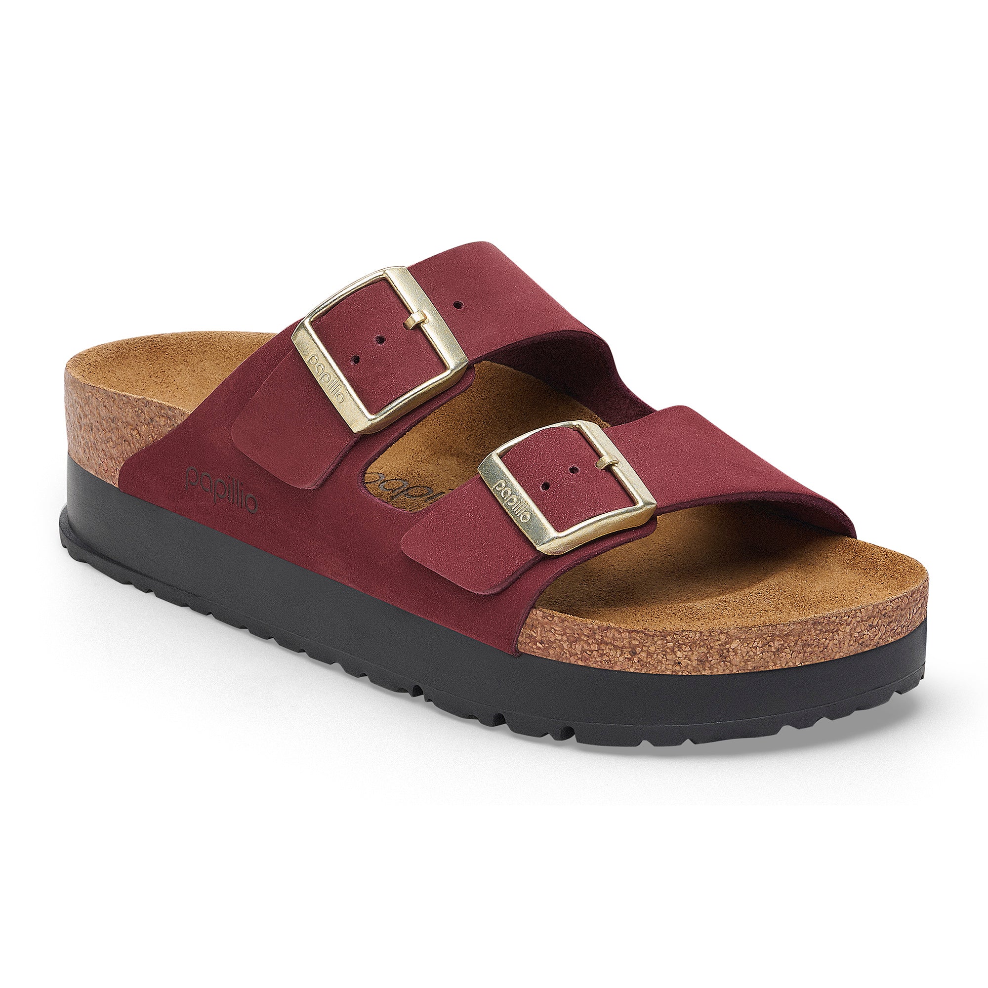 Papillio Arizona Platform zinfandel nubuck by Birkenstock