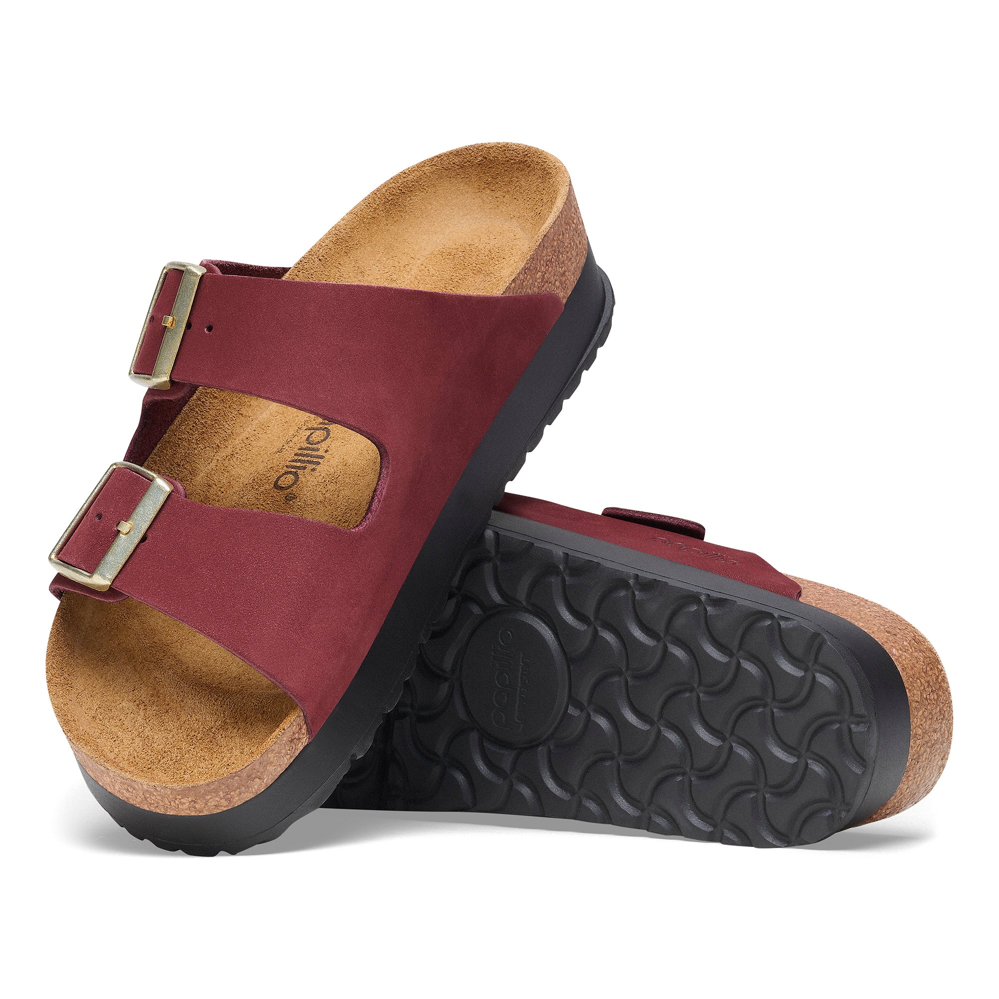 Papillio Arizona Platform zinfandel nubuck by Birkenstock