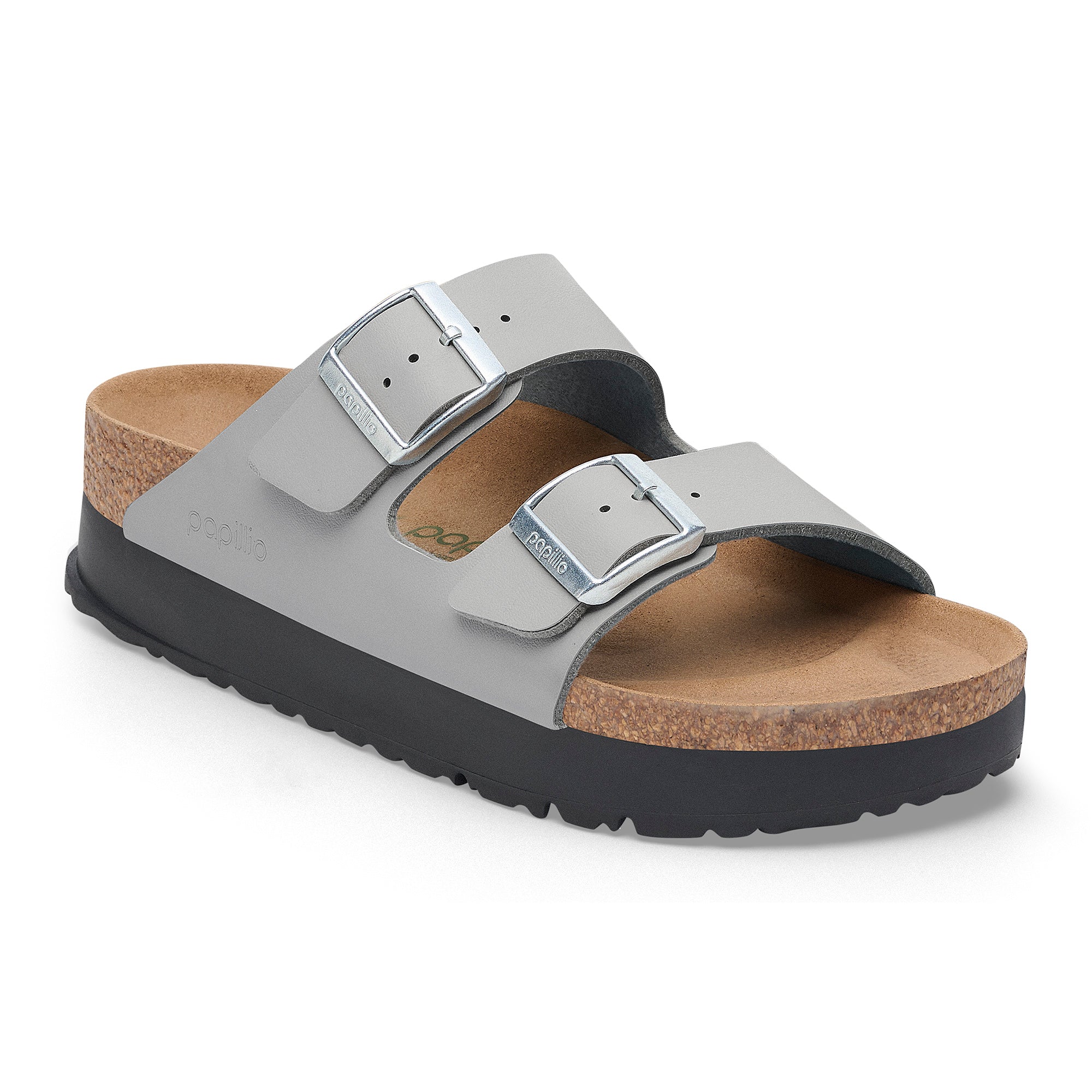 Papillio Arizona Platform Vegan stone coin Birko-Flor by Birkenstock