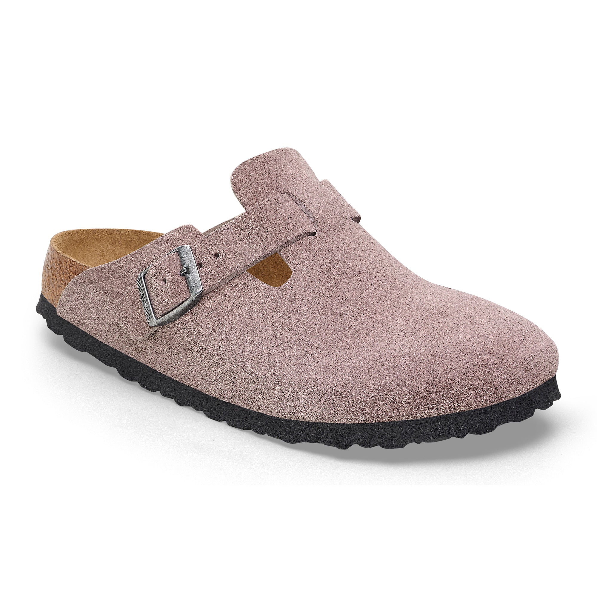 Birkenstock Boston Soft Footbed faded purple suede